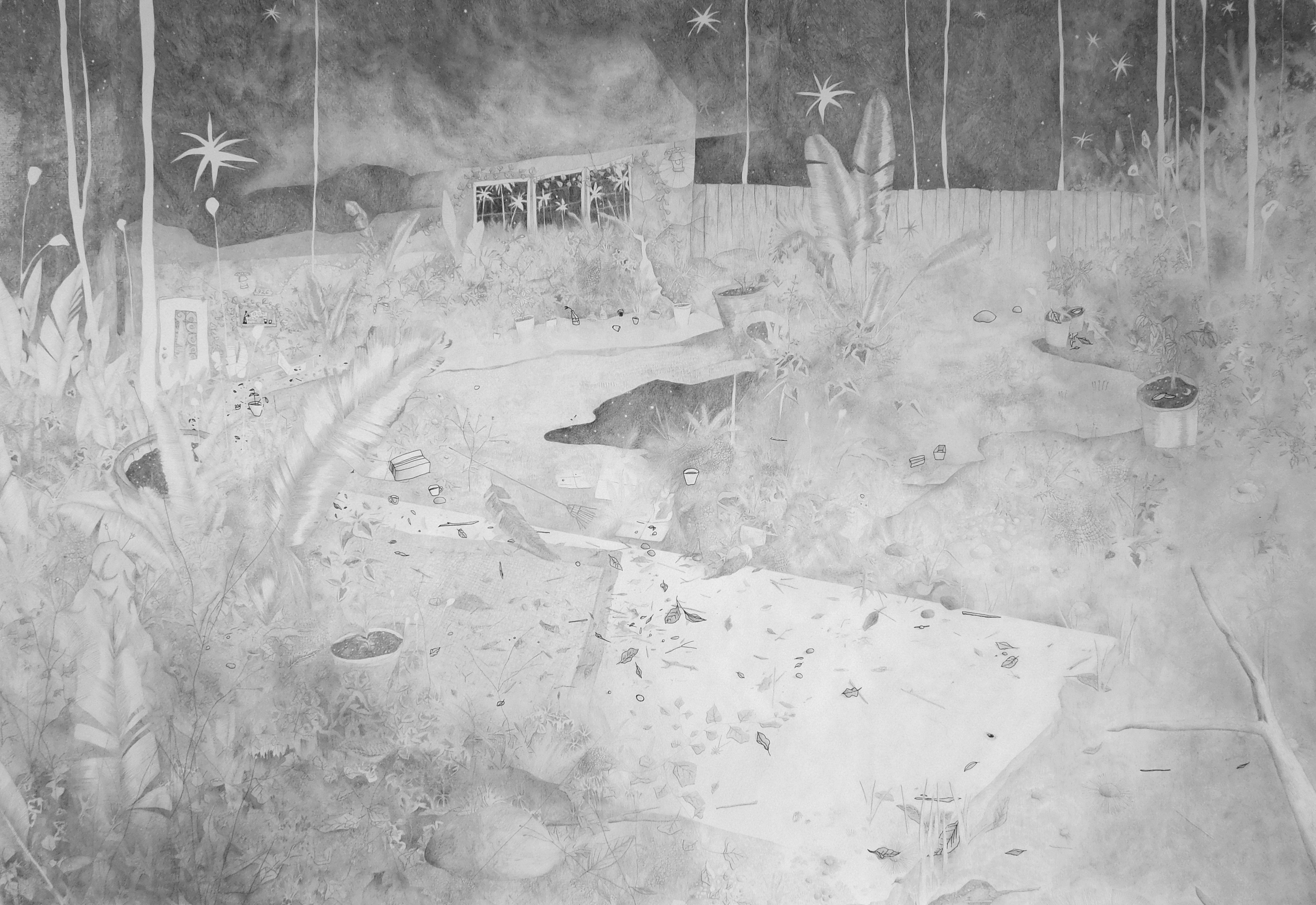 untitled ( most fleeting of all) | 2017 | silverpoint and ink on paper | 25 x 42 inches