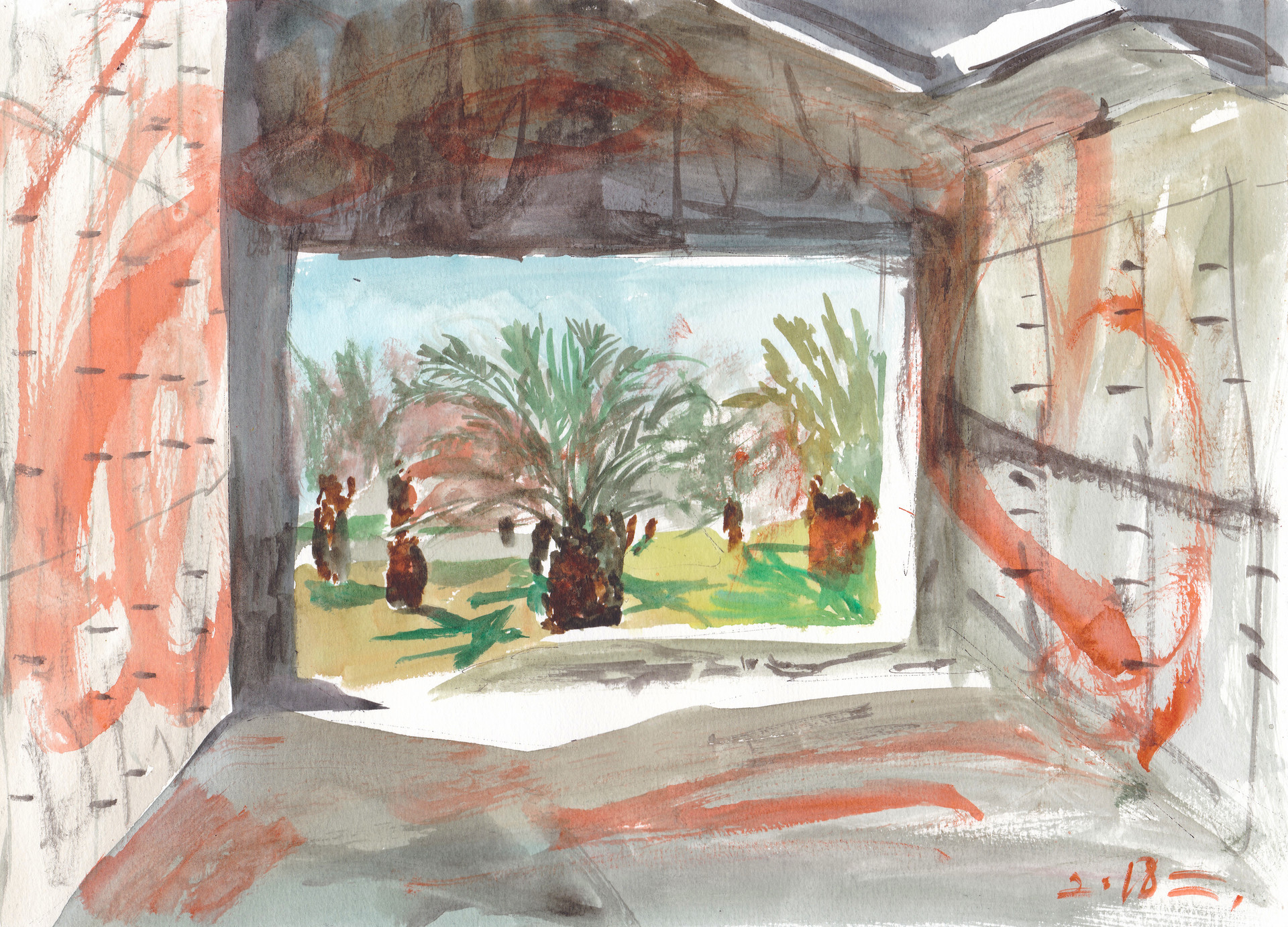 꿈의 작업실, 2018, watercolor on paper, 21*29.7(cm)