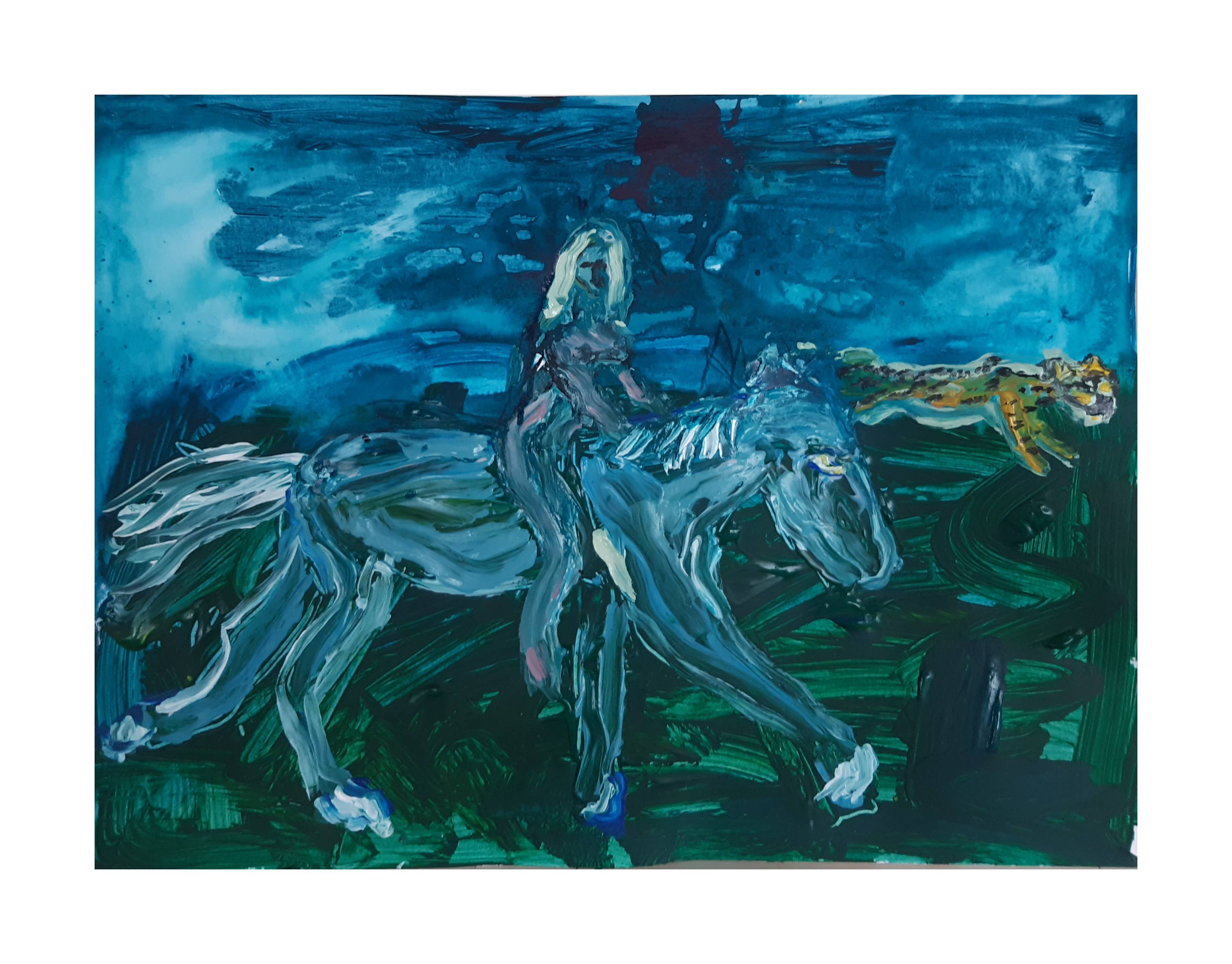 Jennifer SmithTwilight WanderingAcrylic & ink on paper11.8x15.7”2022