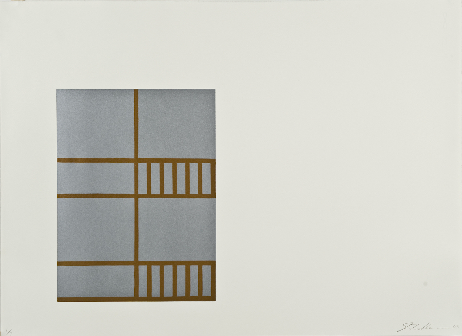 Urban Vernacular: Condo, 2008, 2 color linocut on Rives lightweight, 19 x 26 in.