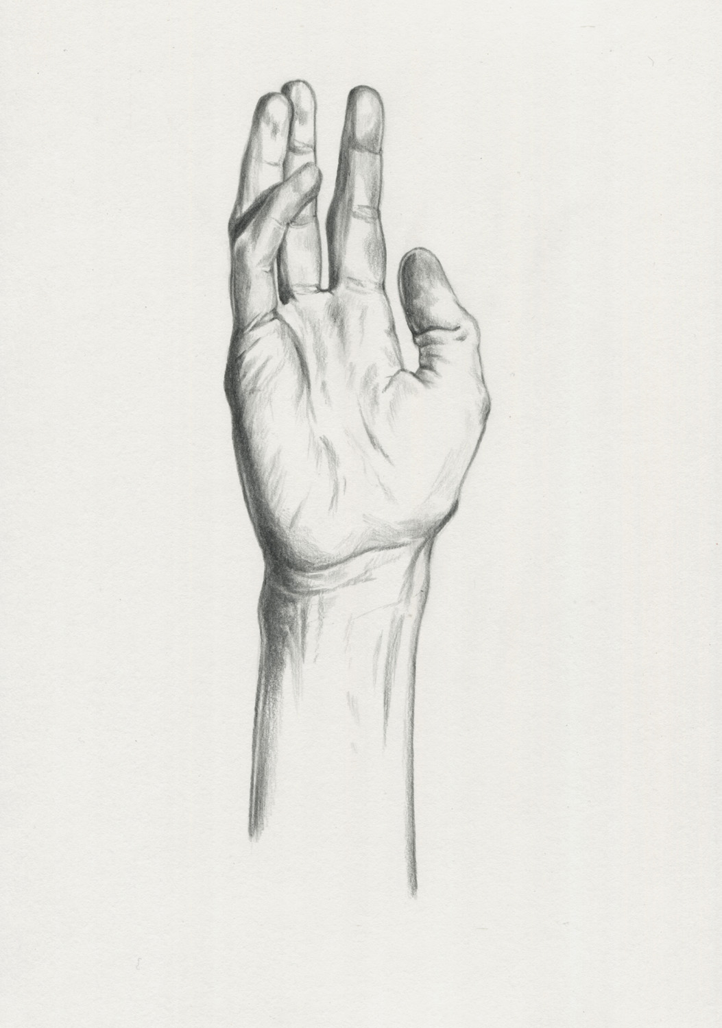 Hand 3, Graphite on Paper, 297 x 210mm, 2020