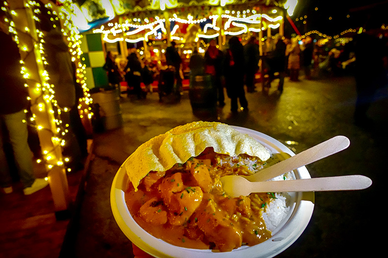 Ein kulinarischer Gegenentwurf zu Gebrannten Mandeln. Die Sch&auml;rfe vertreibt f&uuml;r einen Moment das winterliche Fr&ouml;steln.