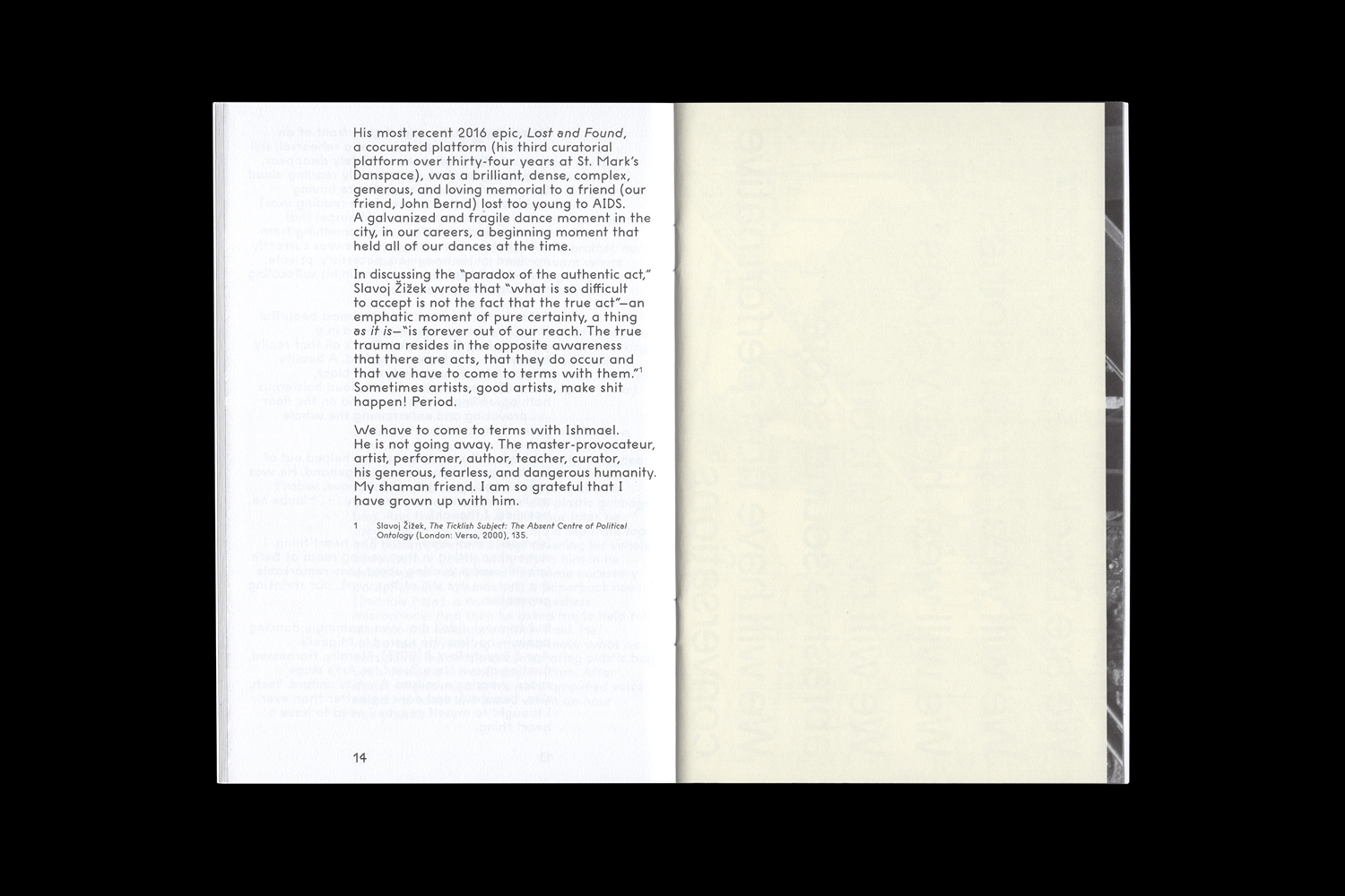 RELATIONS, 2018. PERFORMANCE COLLATERAL. Design Direction: Gabriel Melcher; Design: Dorothy Lin.