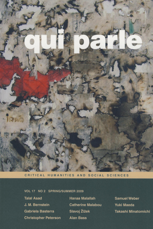 Qui Parle, Volume 17, Number 2, Spring/Summer 2009
