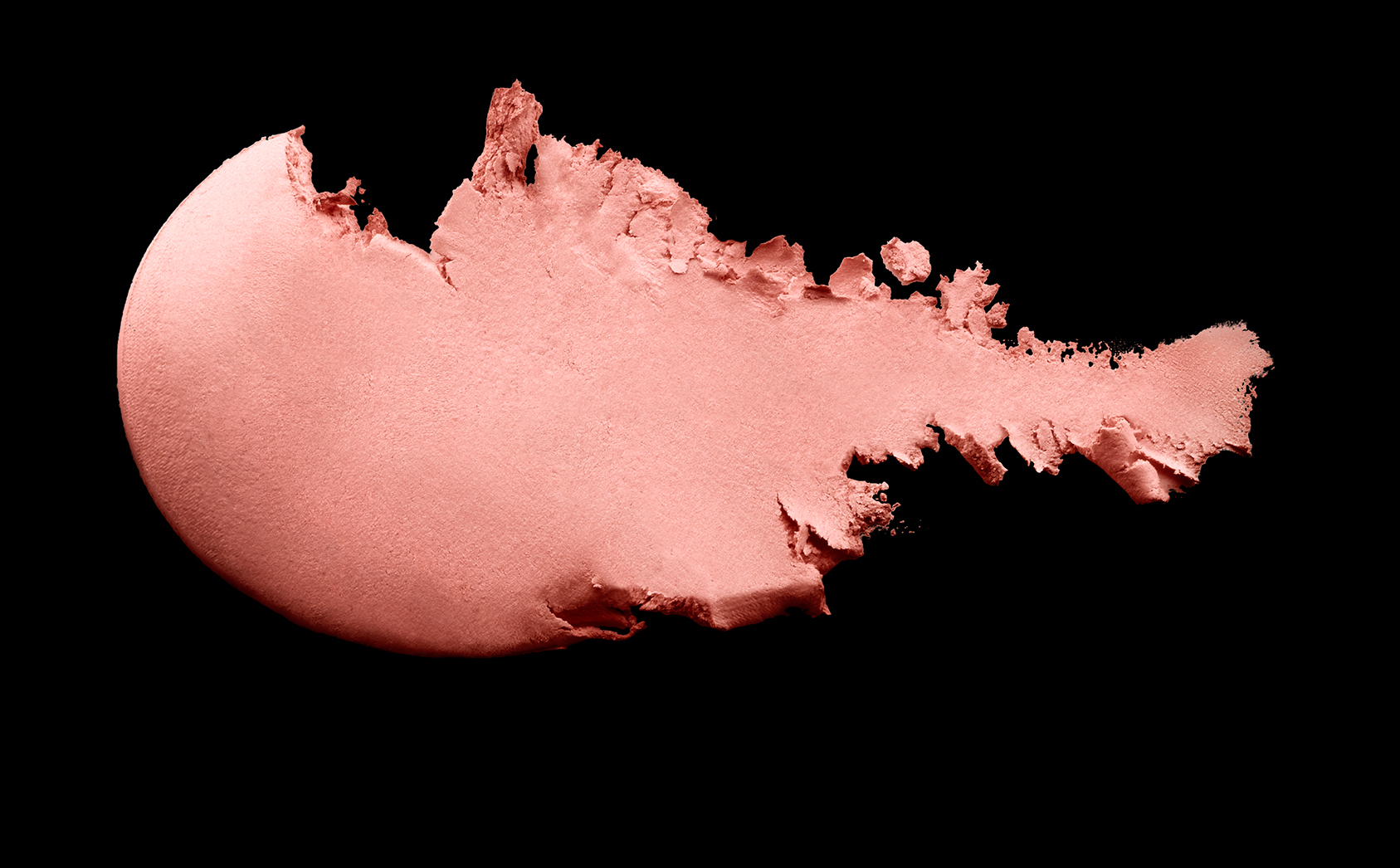 KMA photographer Isabelle Bonjean shoots a close up texture photograph of rich and creamy light pink blush for Maybelline