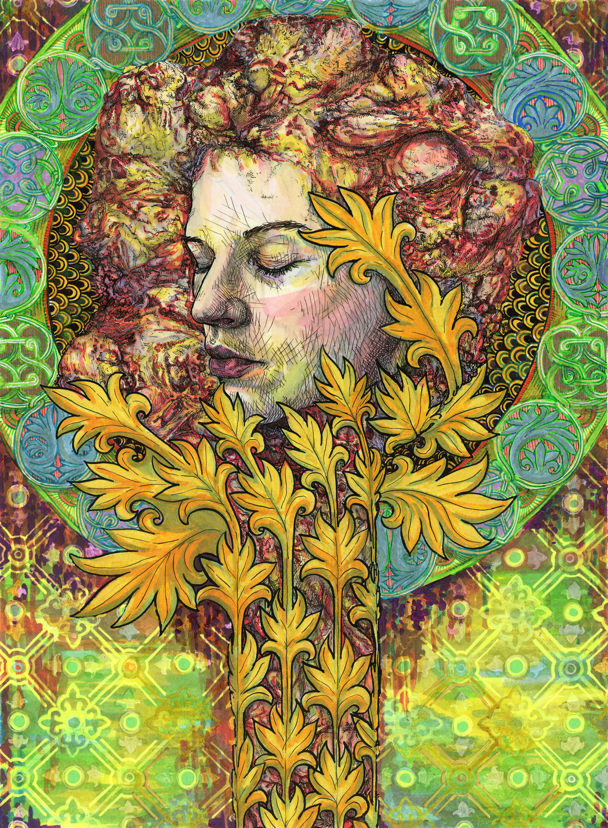 Care And Feeding Of A Lost Cause. Ink and marker on paper, 2016