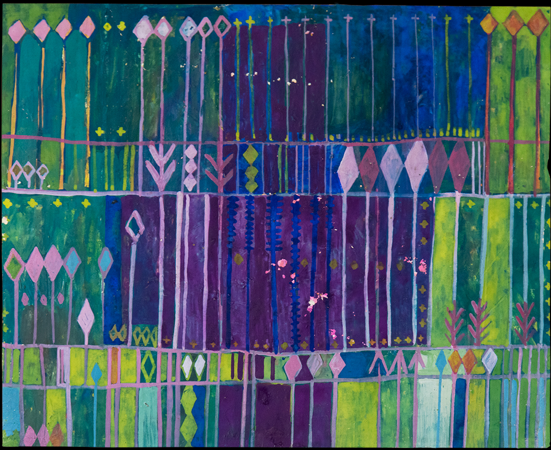 Design for handmade carpet. Gouache. Painting on cardboard. 1970's