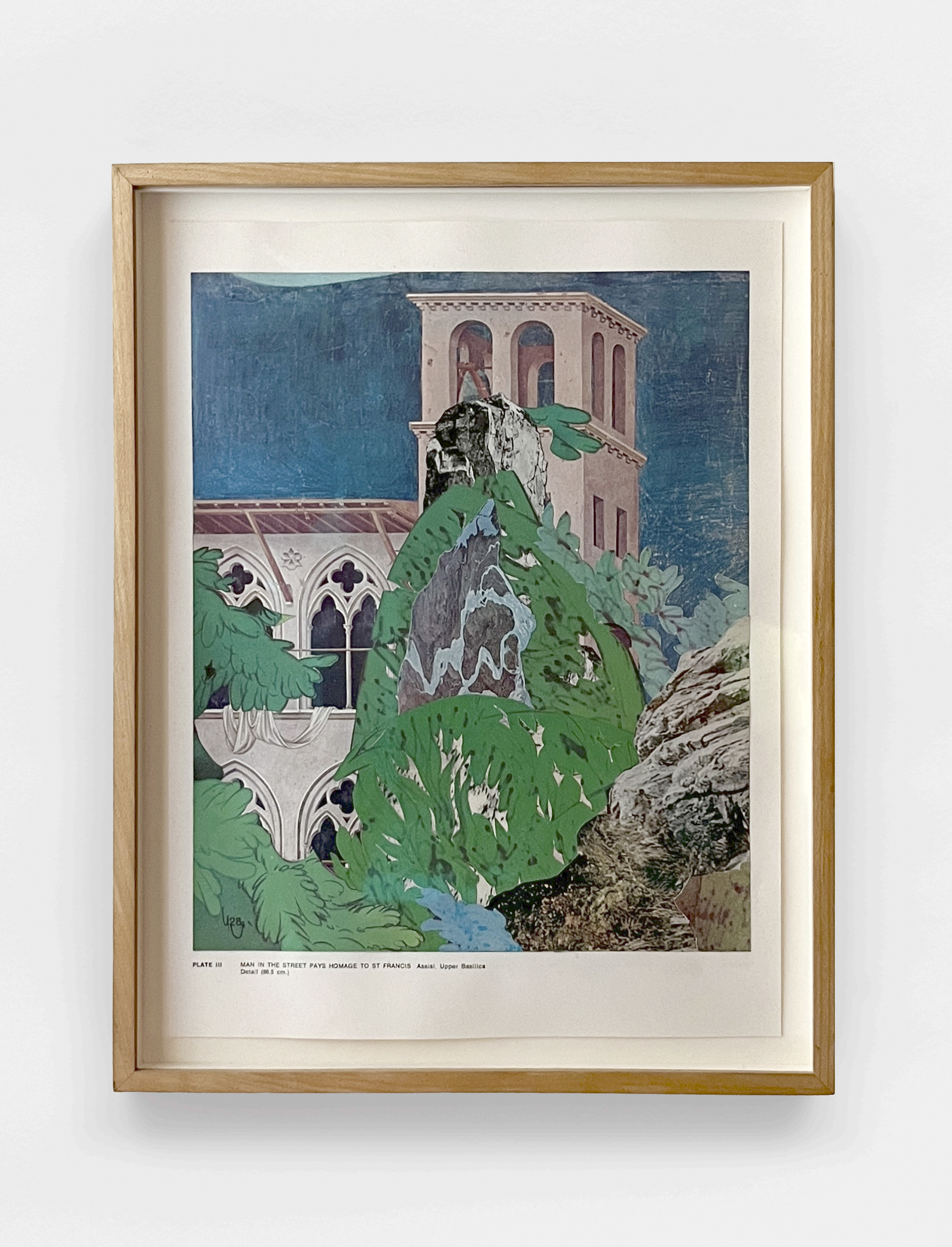 S22 (Giotto Collage 1), 13.5 x 10.5, maple float frame, $125/wk