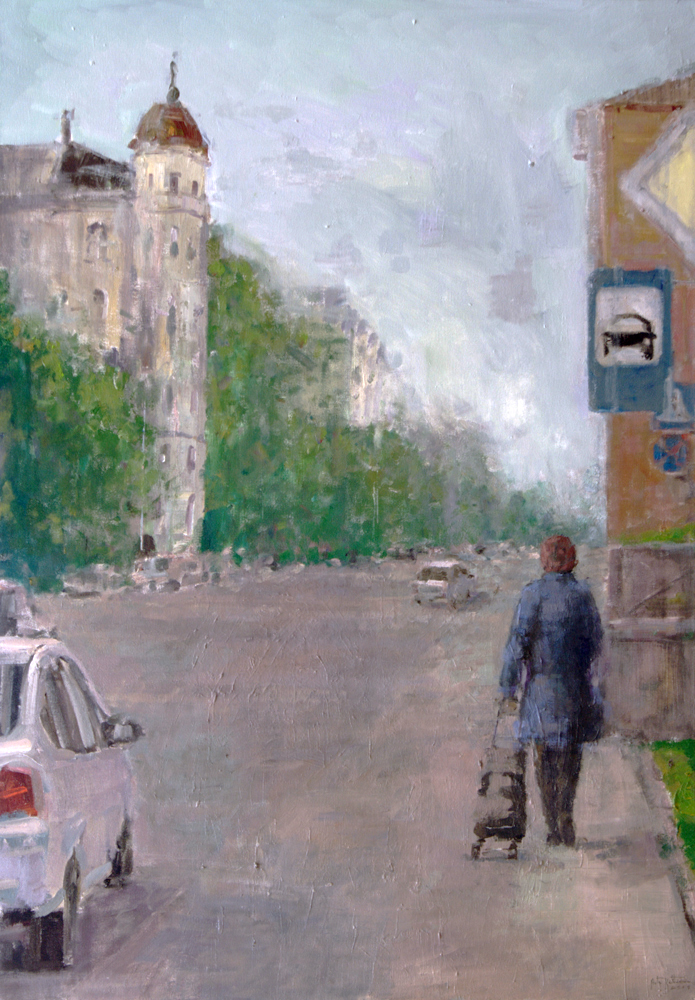 "Moskovski Prospekt", oil, 116 x 81cm, 2017