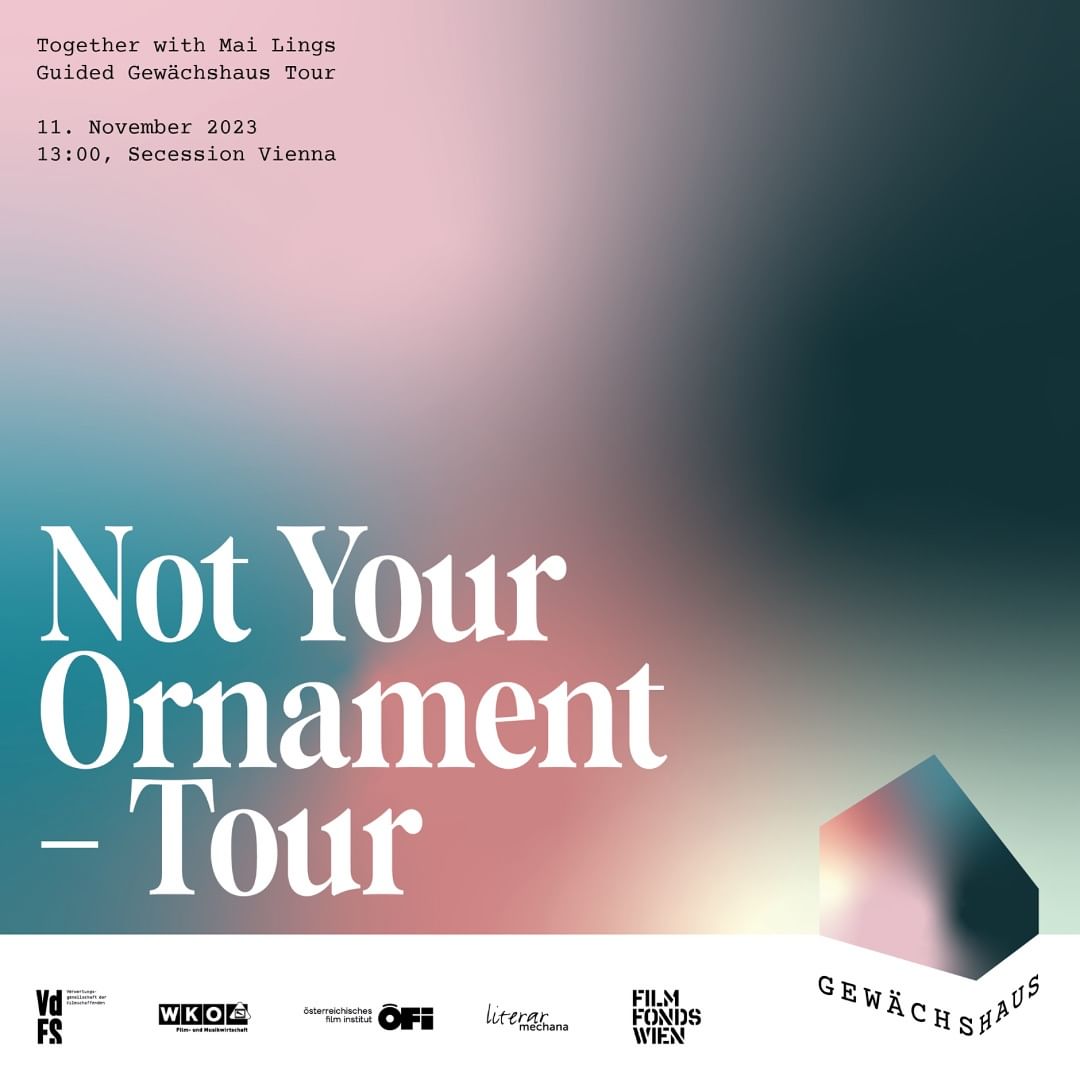 Our HUNGER program starts next week ☄️ We've put together a guided tour, screening, and writing workshop just for you. We are thrilled to kick off the program in collaboration with @mai.ling.vienna artist collective. Join us for the greenhouse tour through the exhibition “Not Your Ornament” and a discussion on Mai Ling's new film “Becoming Stickiness.”