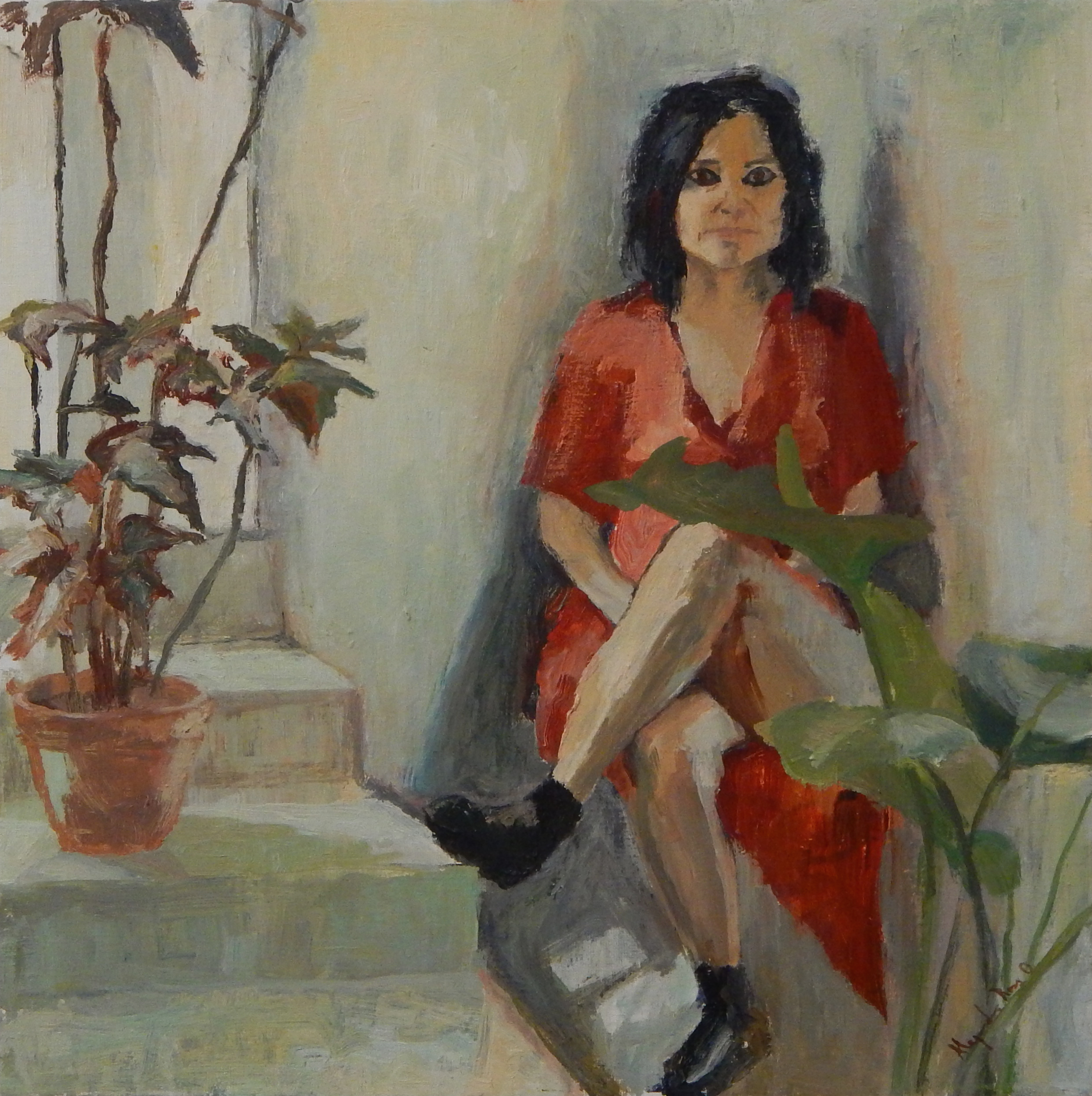 El espacio interior de Ana - 55x55 cm- óleo sobre tela - $550.000