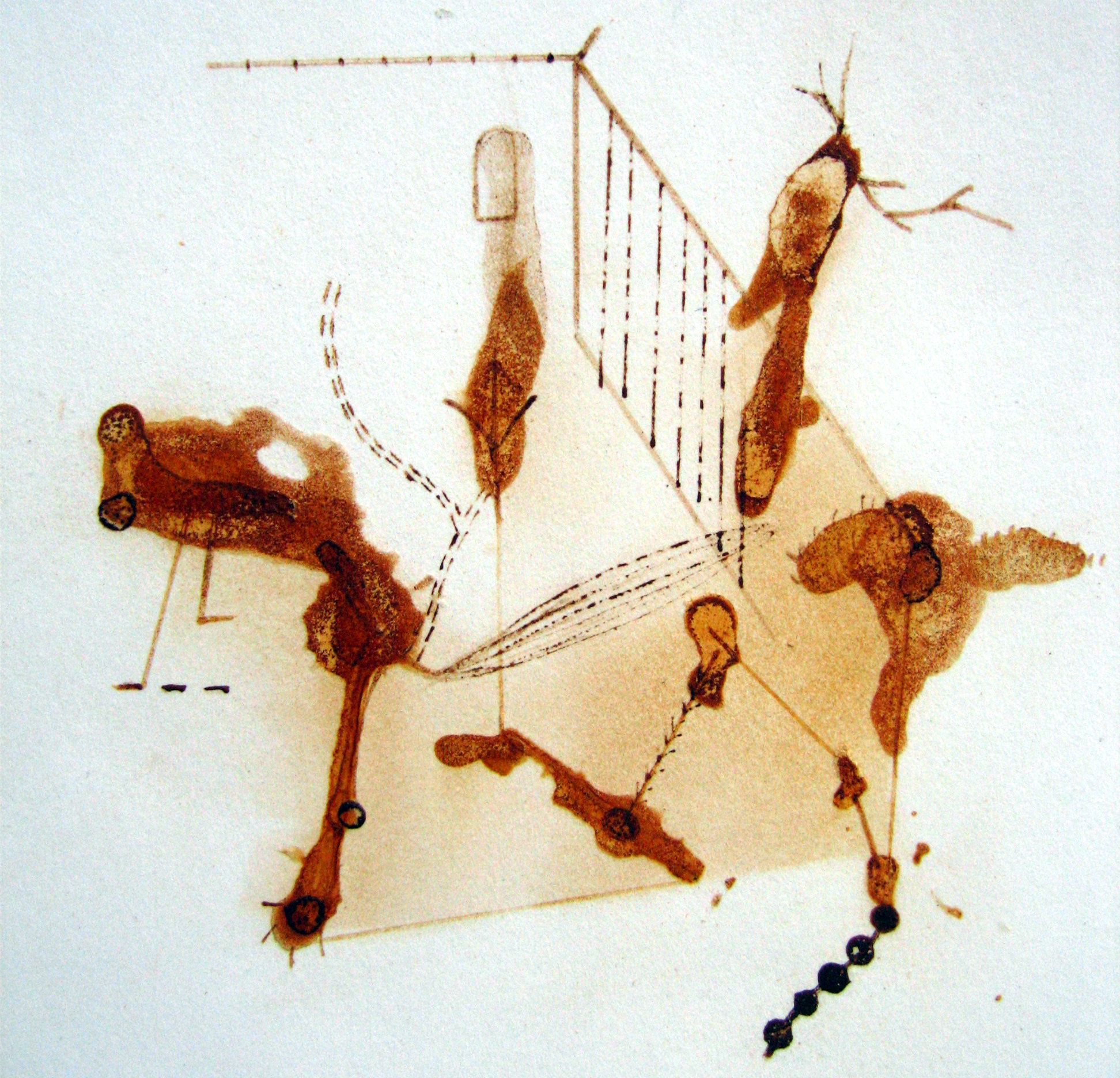 The Island (Detail) / Rust drawing on paper, 2005-06