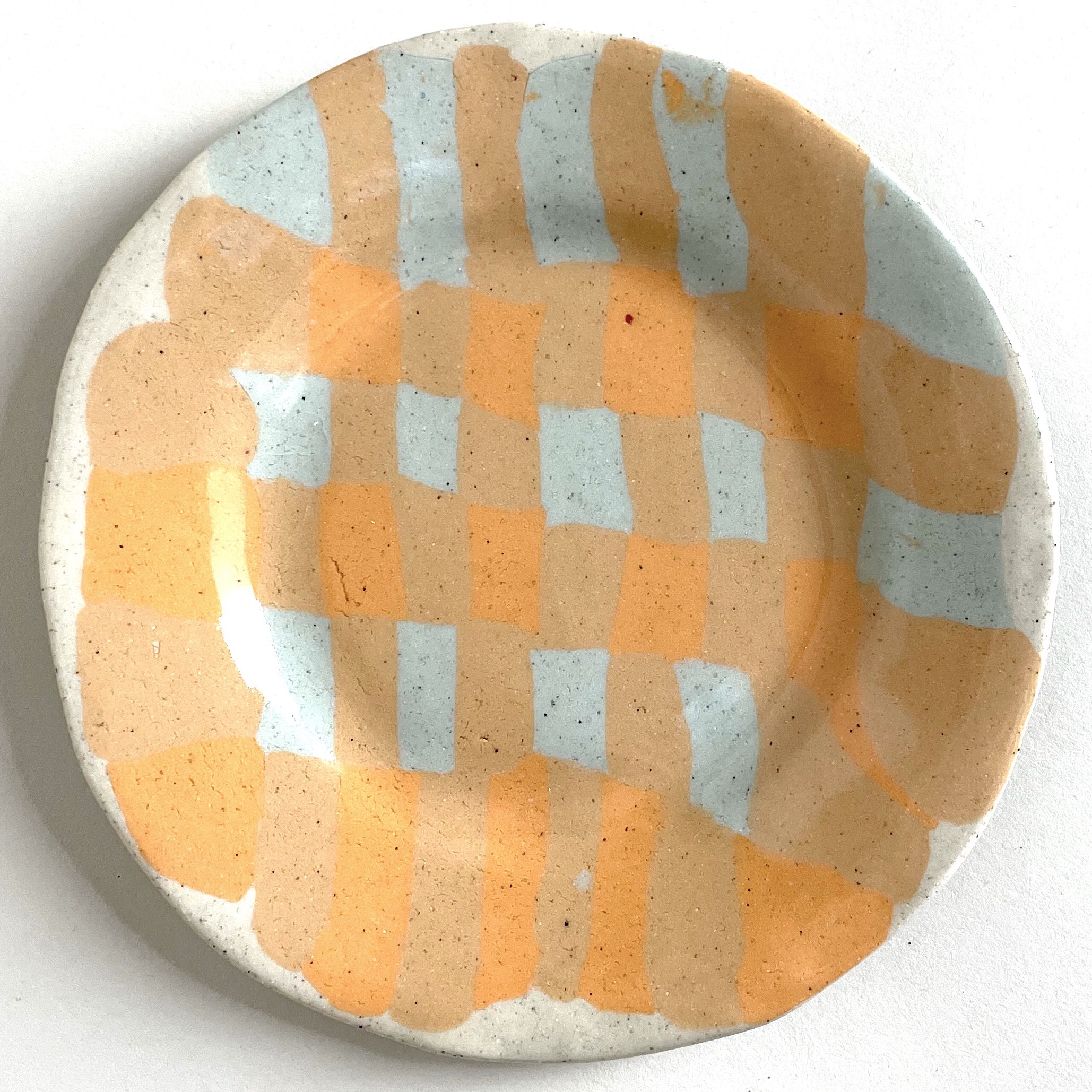 Small Gingham Plate [$45]