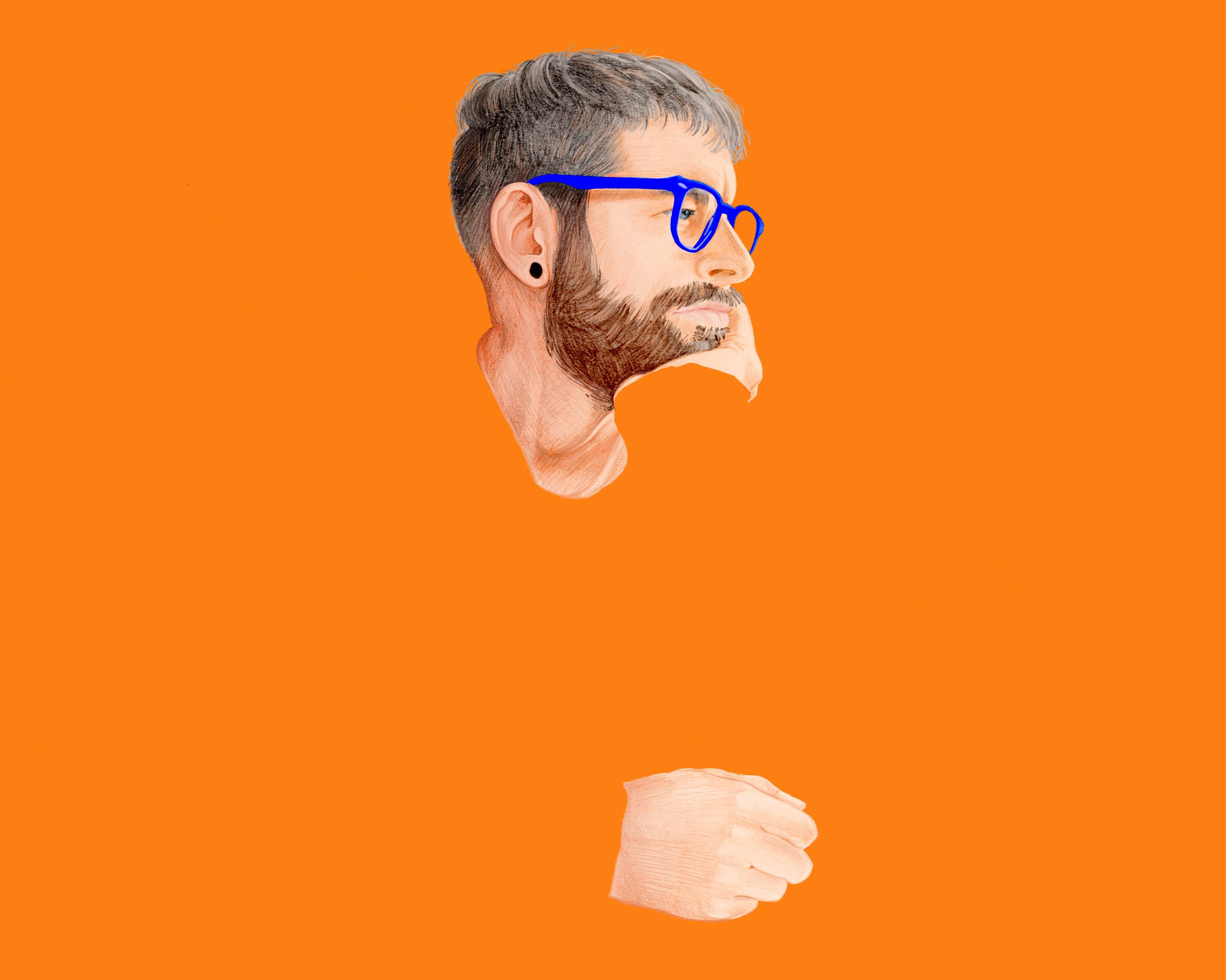 Portrait of a man with glasses