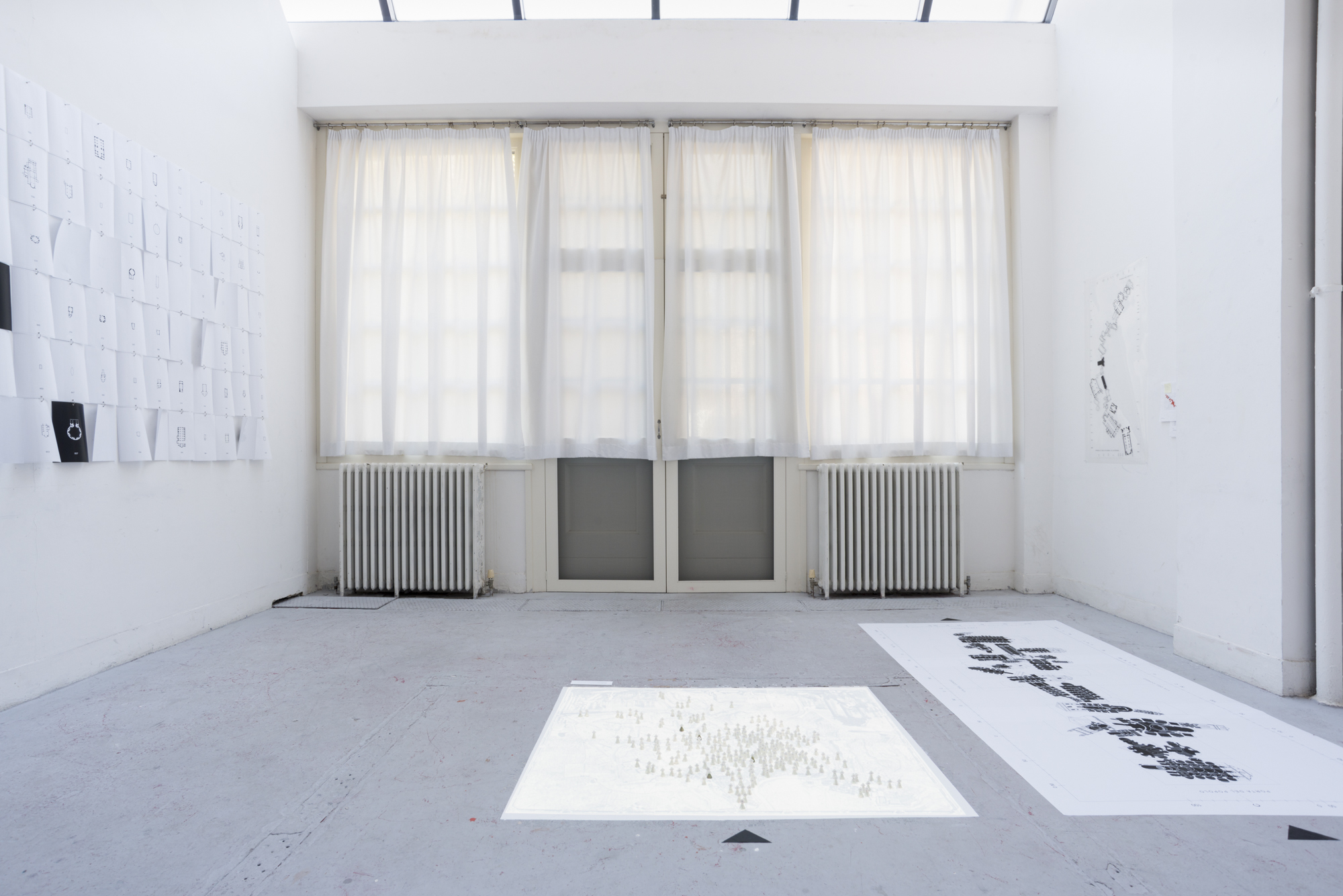 Image 7. British School at Rome, 2024. Artist studio installation, public presentation of collected works during the second month of the residency.