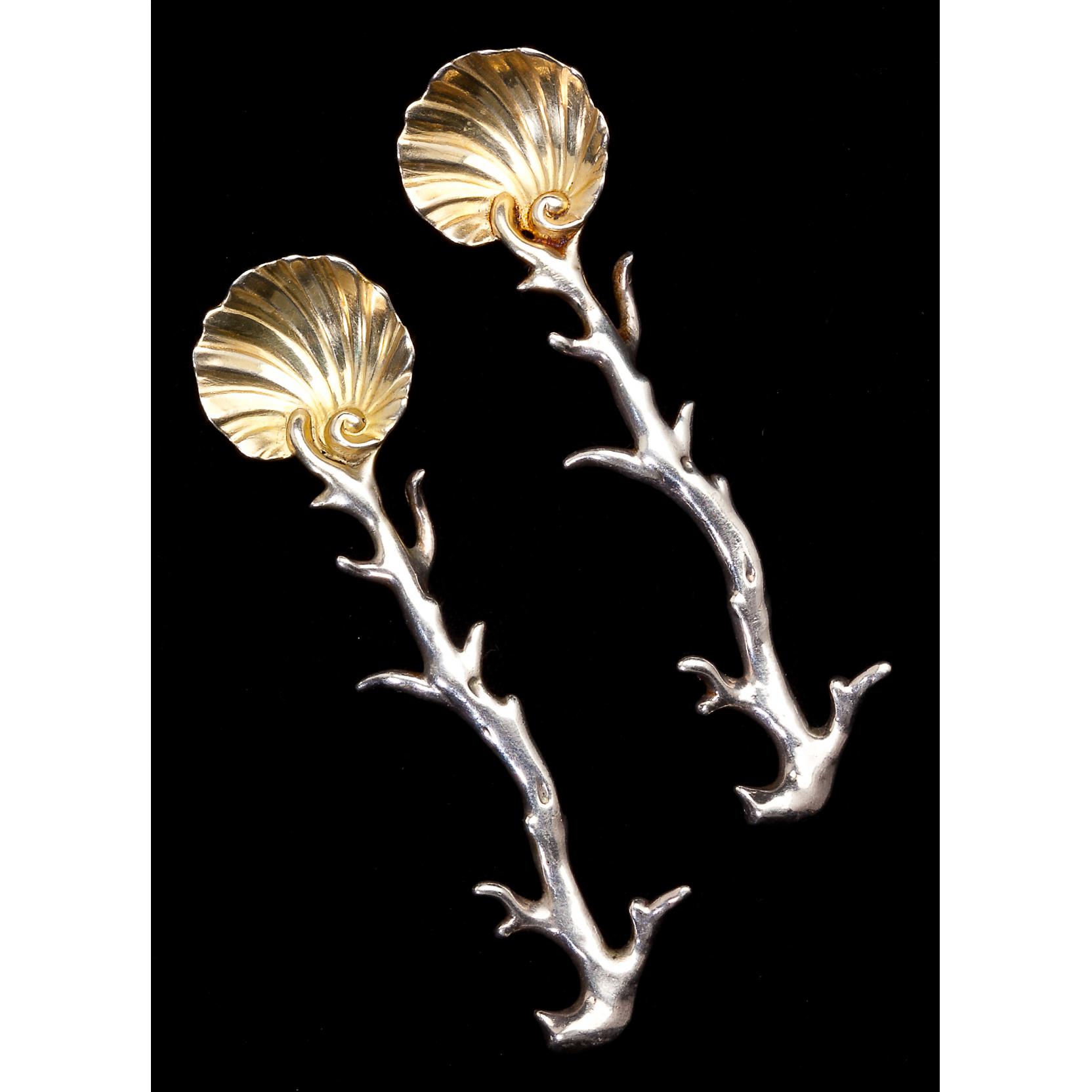 Pair of English Silver Salt Spoons by Paul Storr 