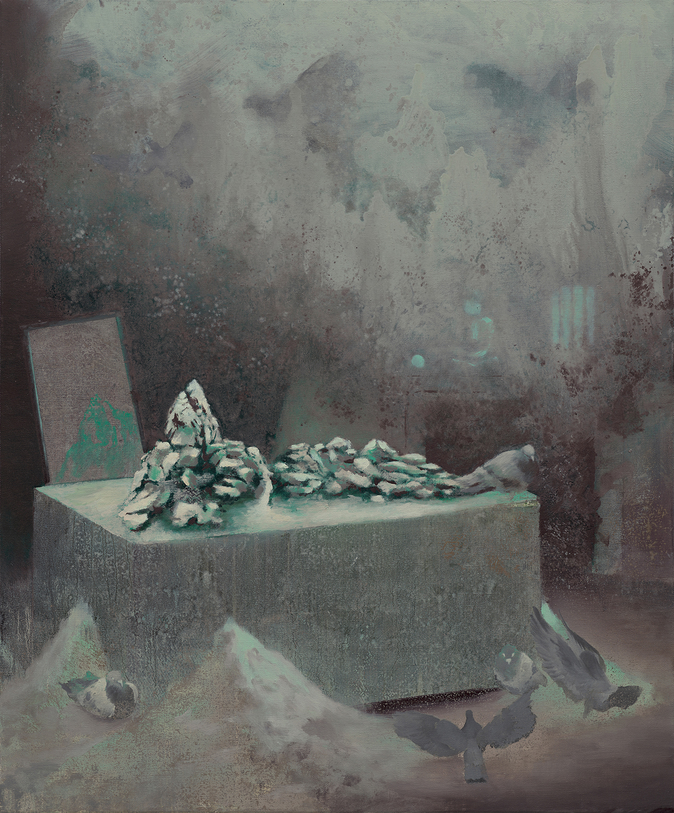 Backwards Chimney. 90 x 75 cm. oil on linen. 2024 - 13/15