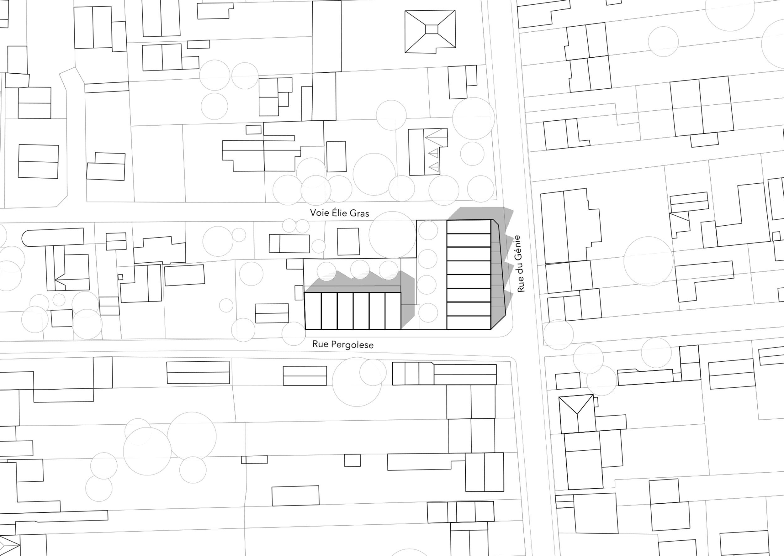 7 maisons individuelles, Vitry-sur-Seine | Plan masse
