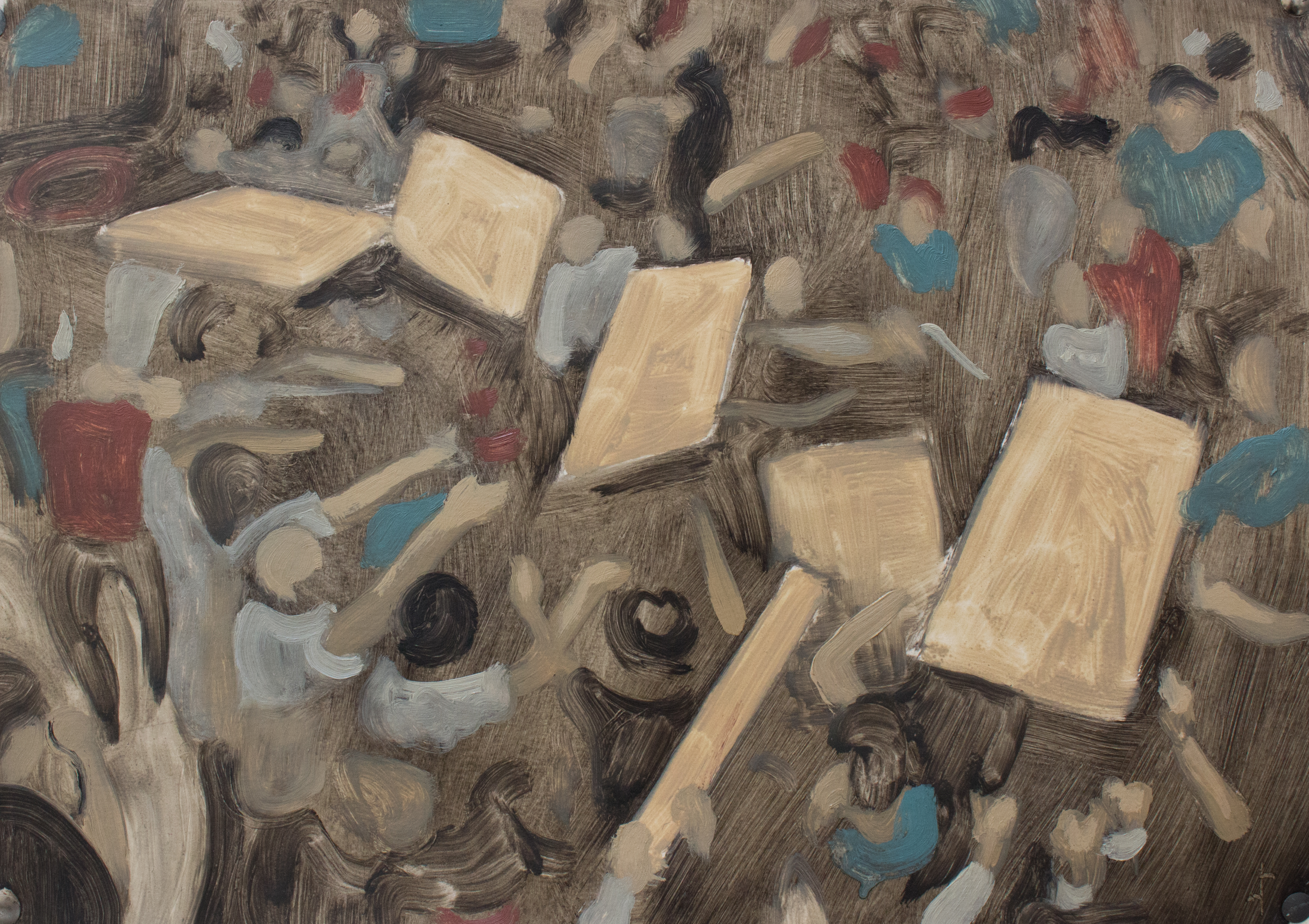 Untittled (Crowds), 2019, Oil on canvas, 42 x 58cm