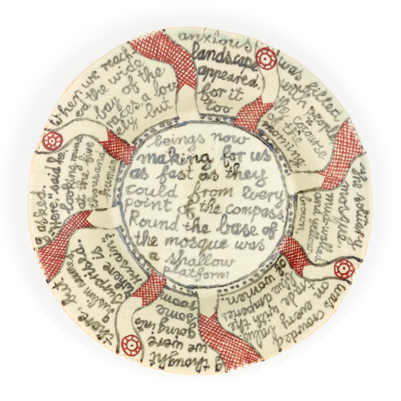 ‘A Winter in Arabia’ plate 6, 4-14.4.20Glazed ceramic stoneware5 x 26cmSet of 12