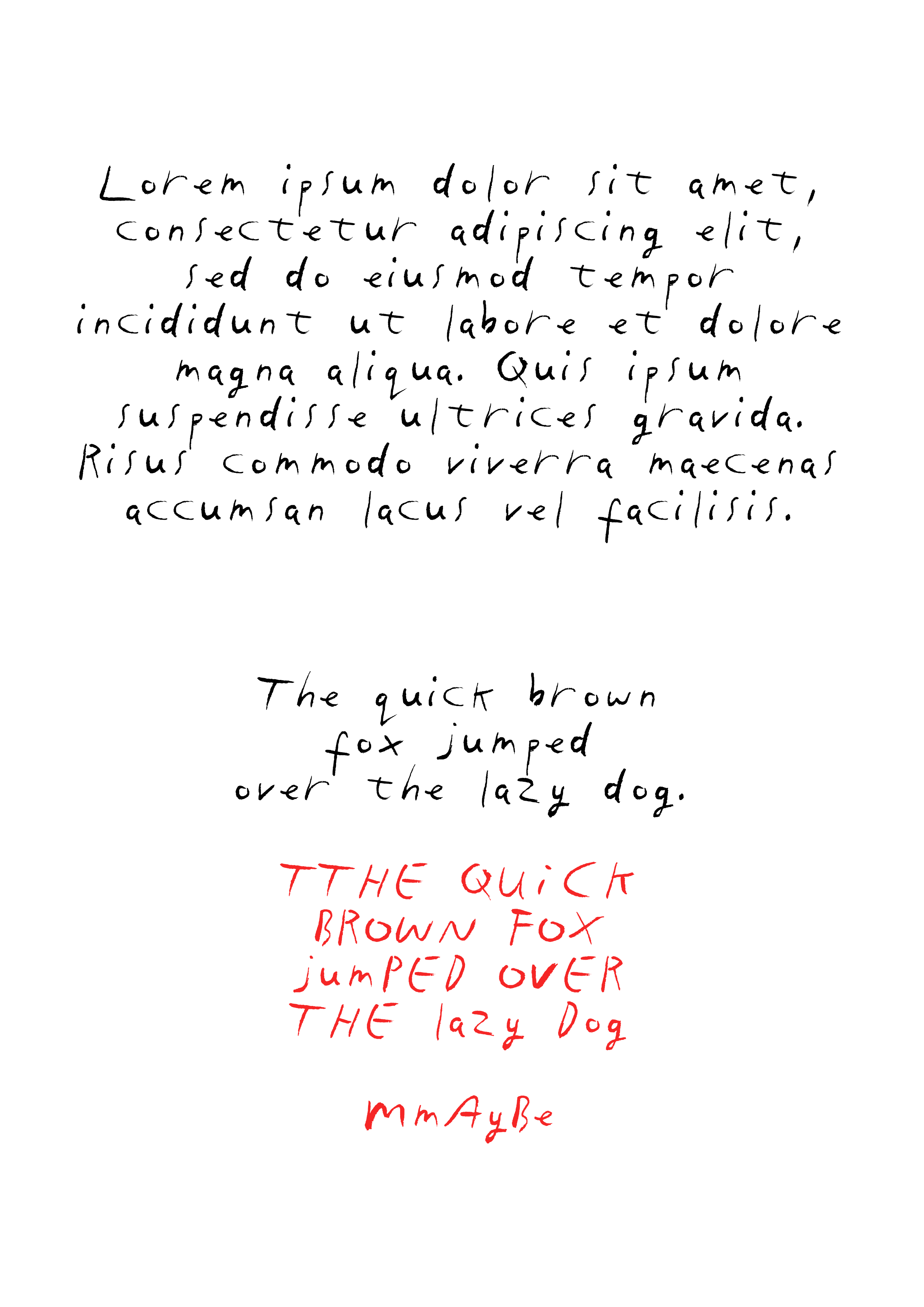 The Row, custom font