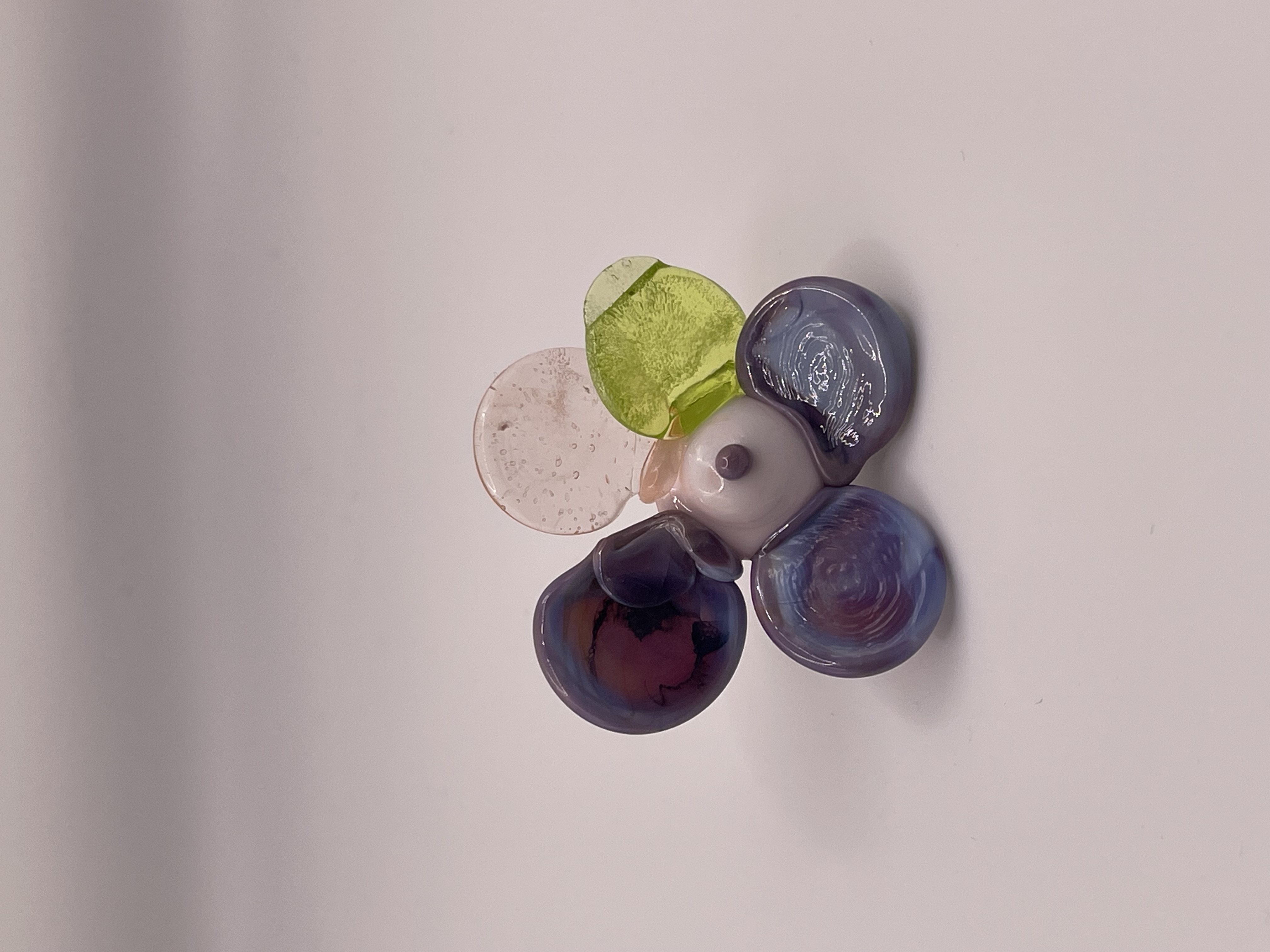 Flower Lapel Pin, Glass