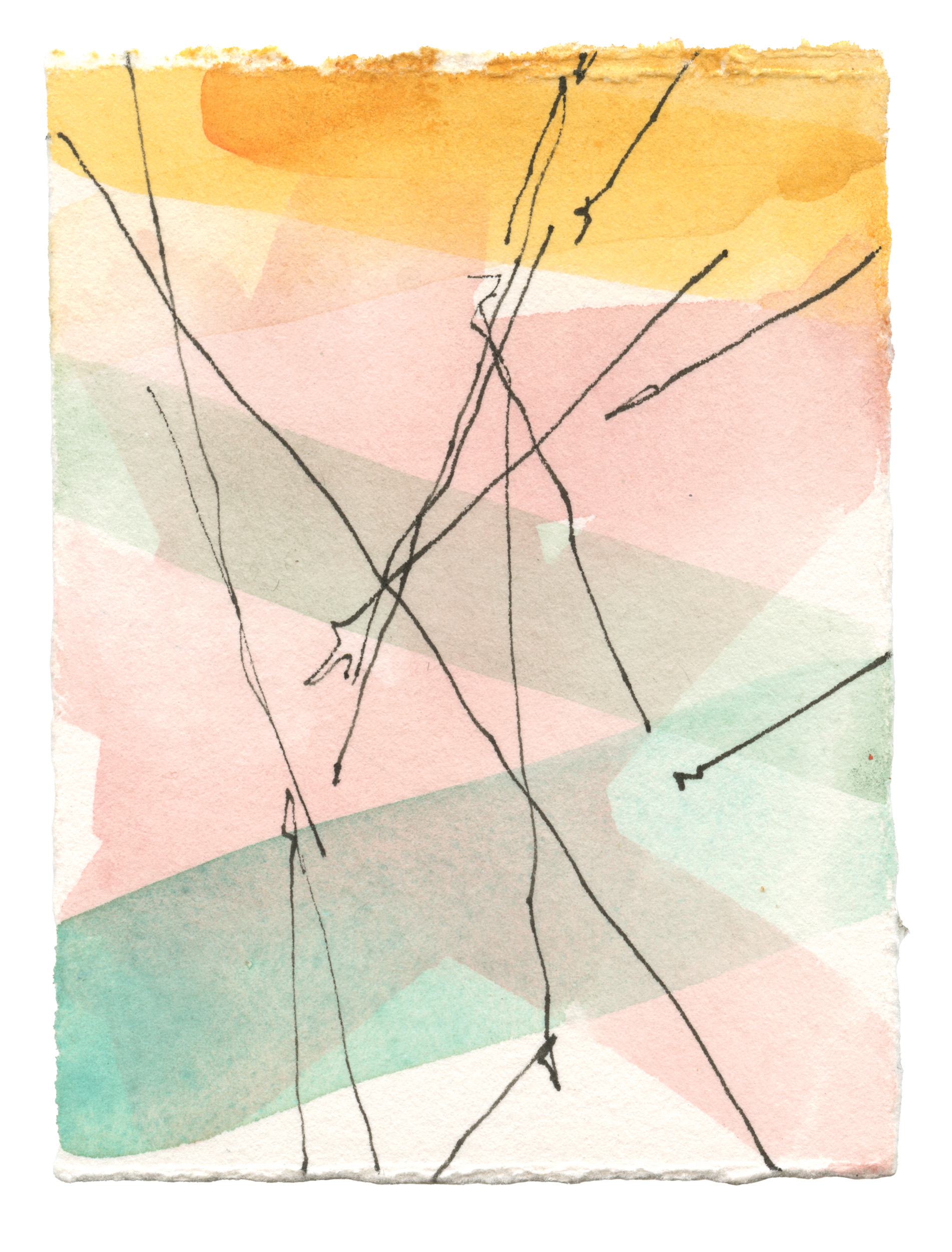 2432, watercolor and ink on paper, 3 3/4 x 2 3/4 inches