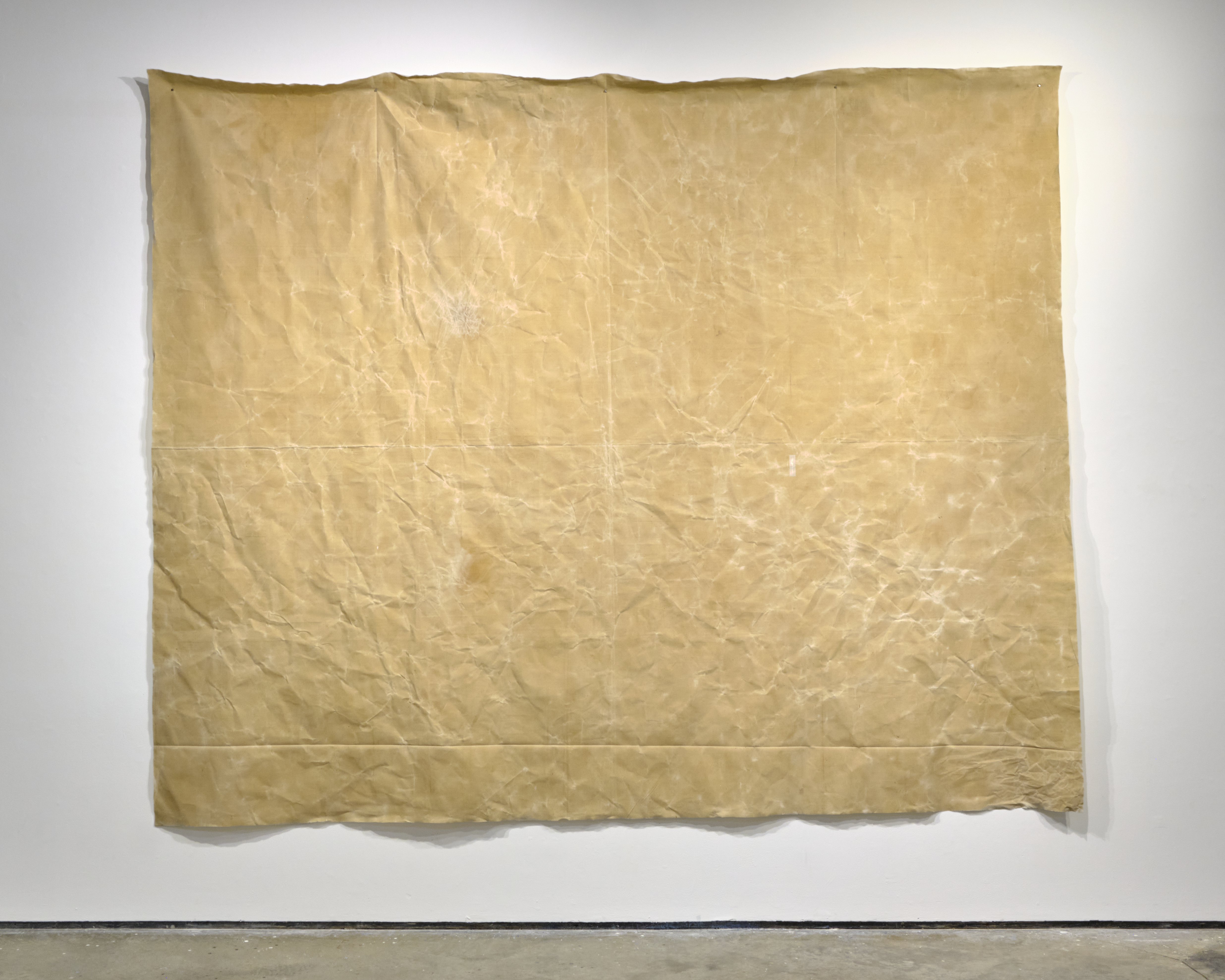 Fold, go, unfold, 2022. Wax on canvas, 150 x 120 in.