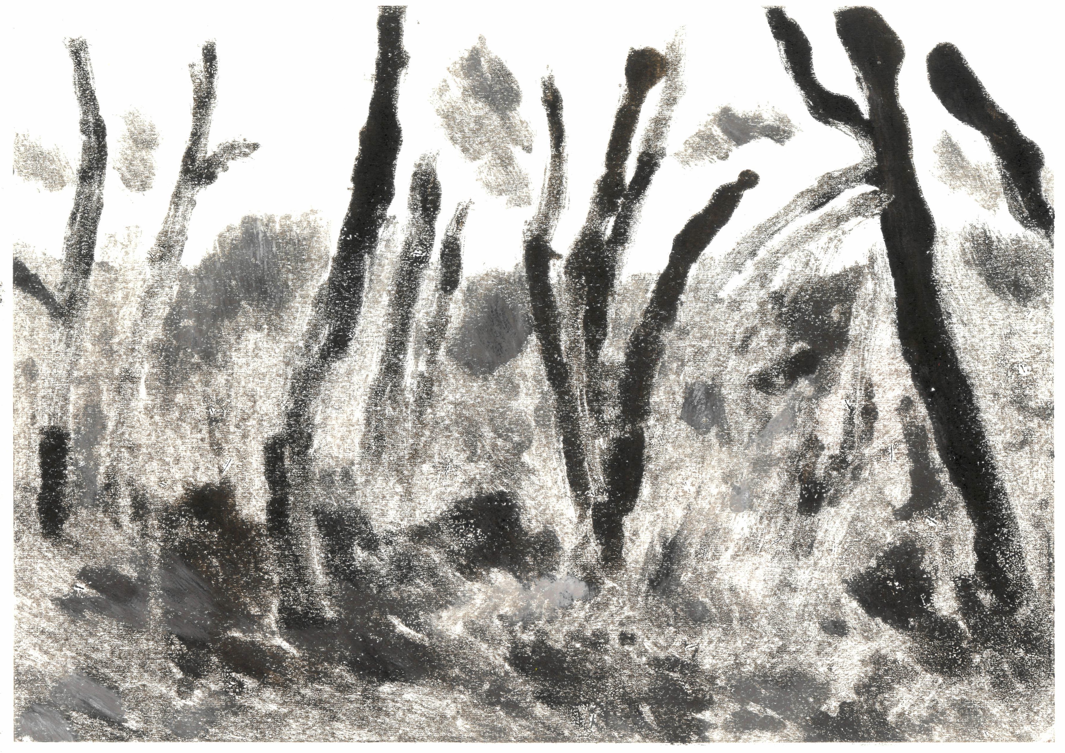 Epping Forest, monotype on paper