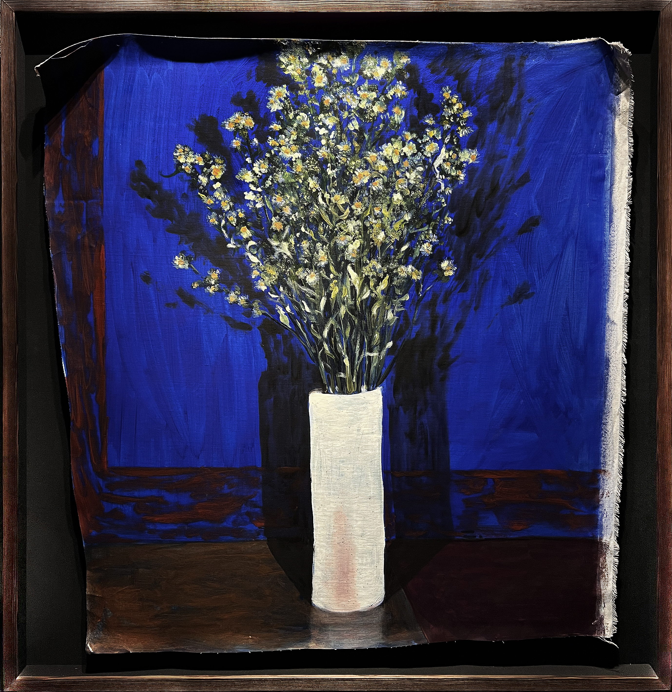 버려진 꽃과 꽃병, 2017, oil on cotton, 85*80(cm)