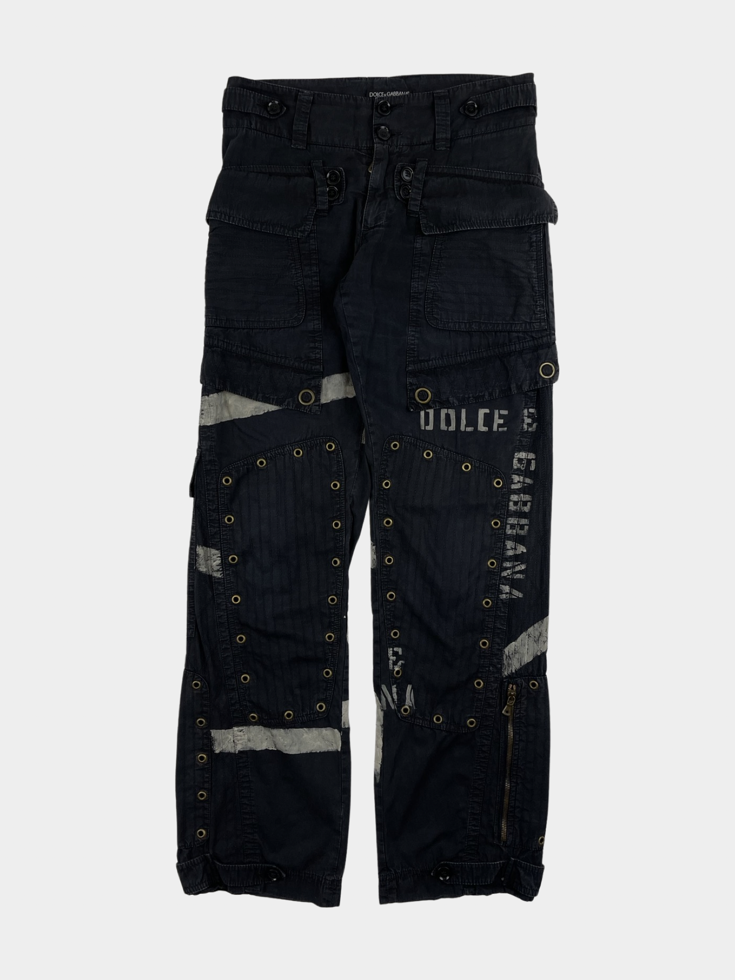 Vintage DOLCE GABBANA Cargo Pants D&G Trousers Multipocket Bondage