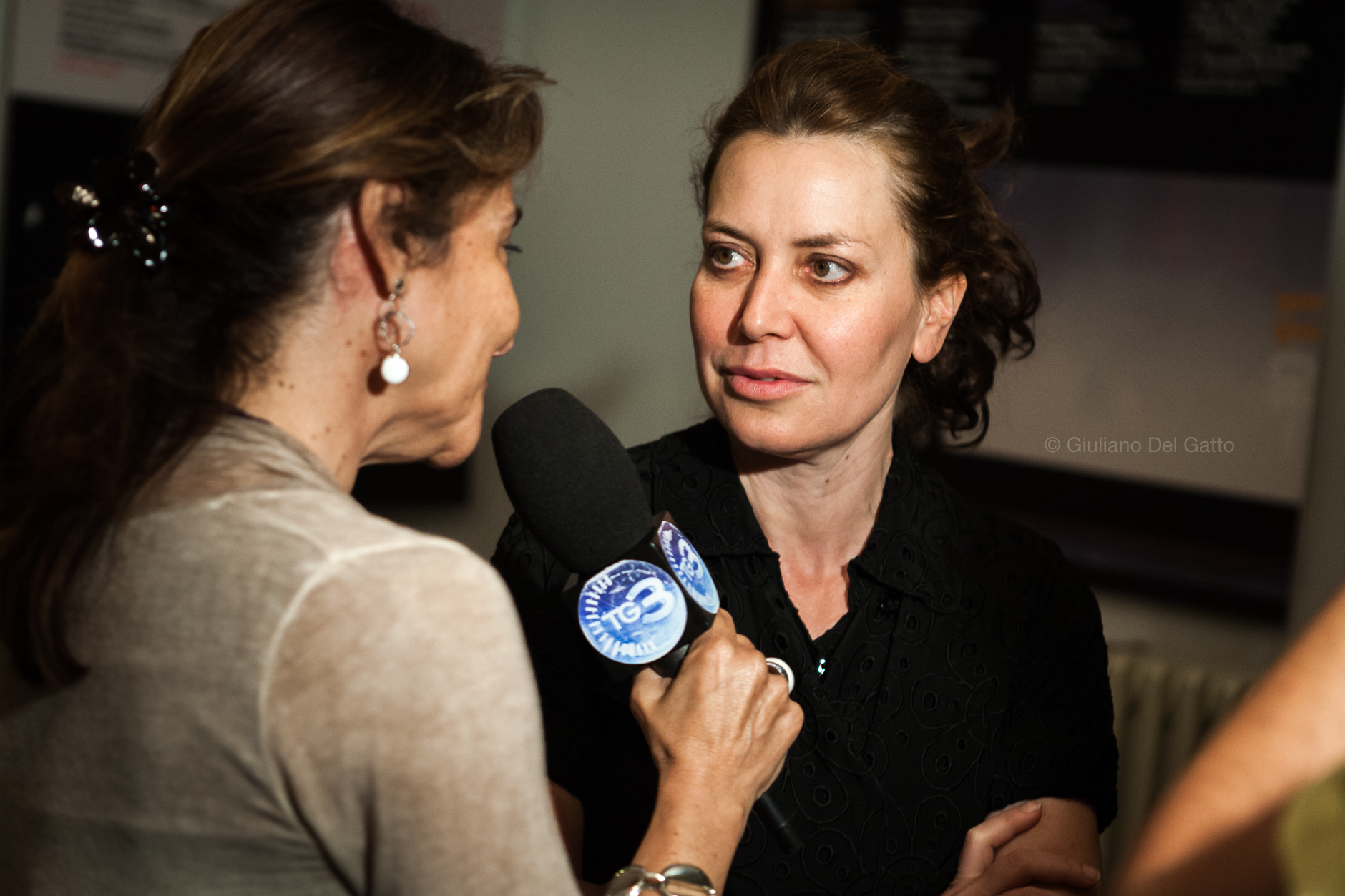 Sabina Guzzanti, italian actress, comedian, director and blogger ,releases an interview during the Valle theatre occupation - Rome, June 2011