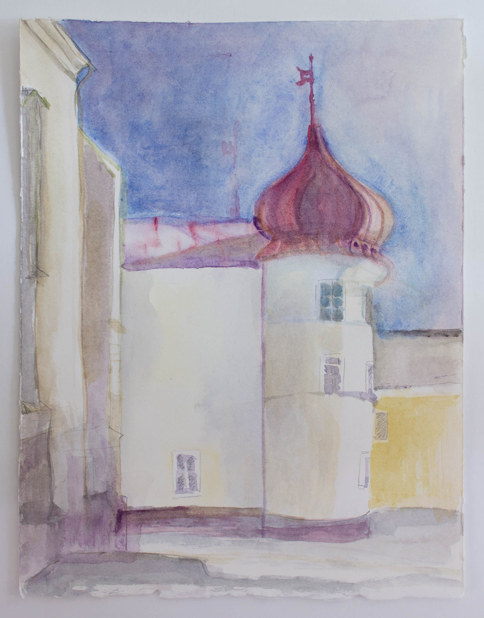 Town hall, Watercolour, 2020, 25,5x33cm