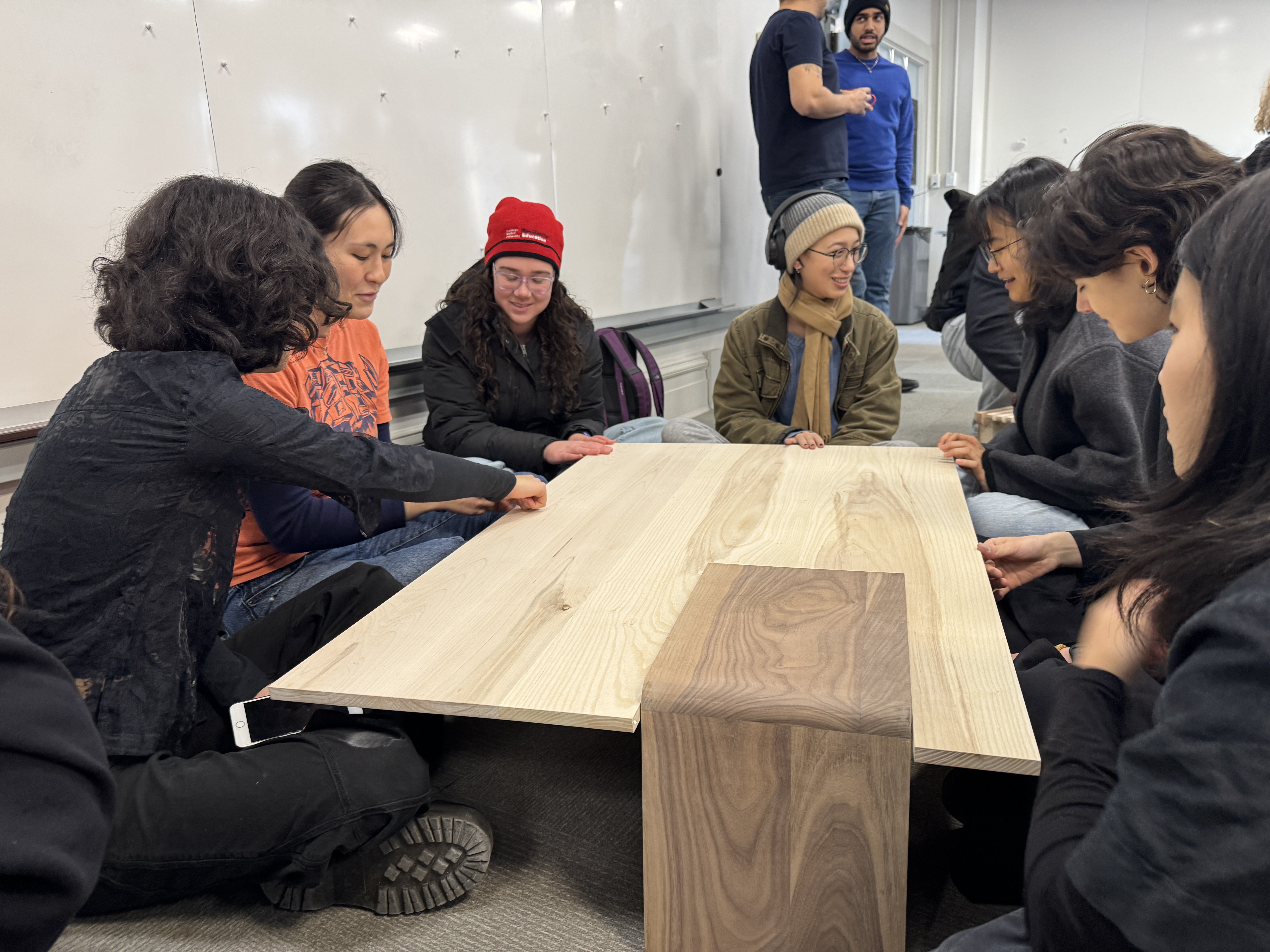 Table's first time out in the world (unoiled)