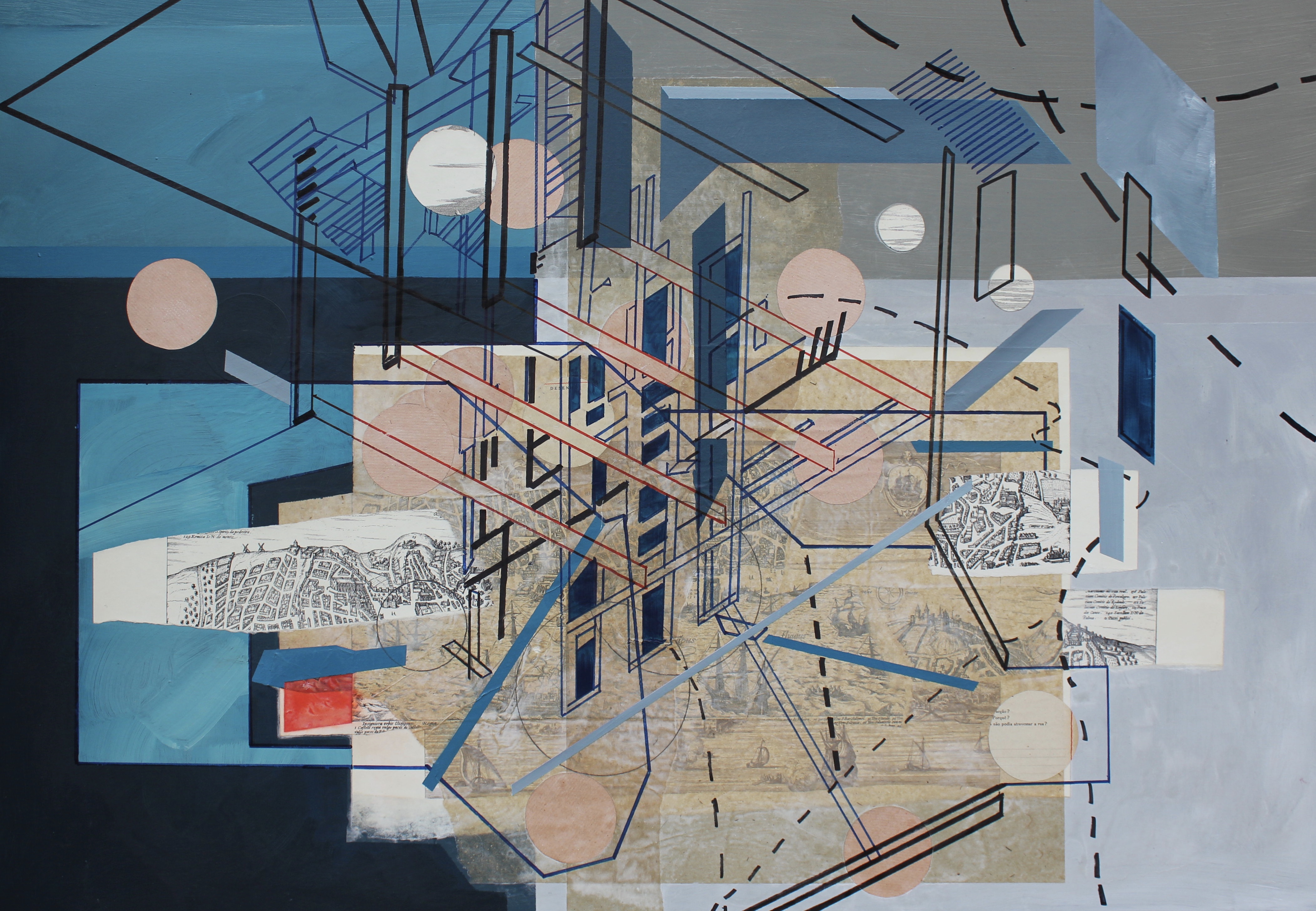 “Seismogenic Zone” 2018 Mixed Media on Canvas 80x115 cm