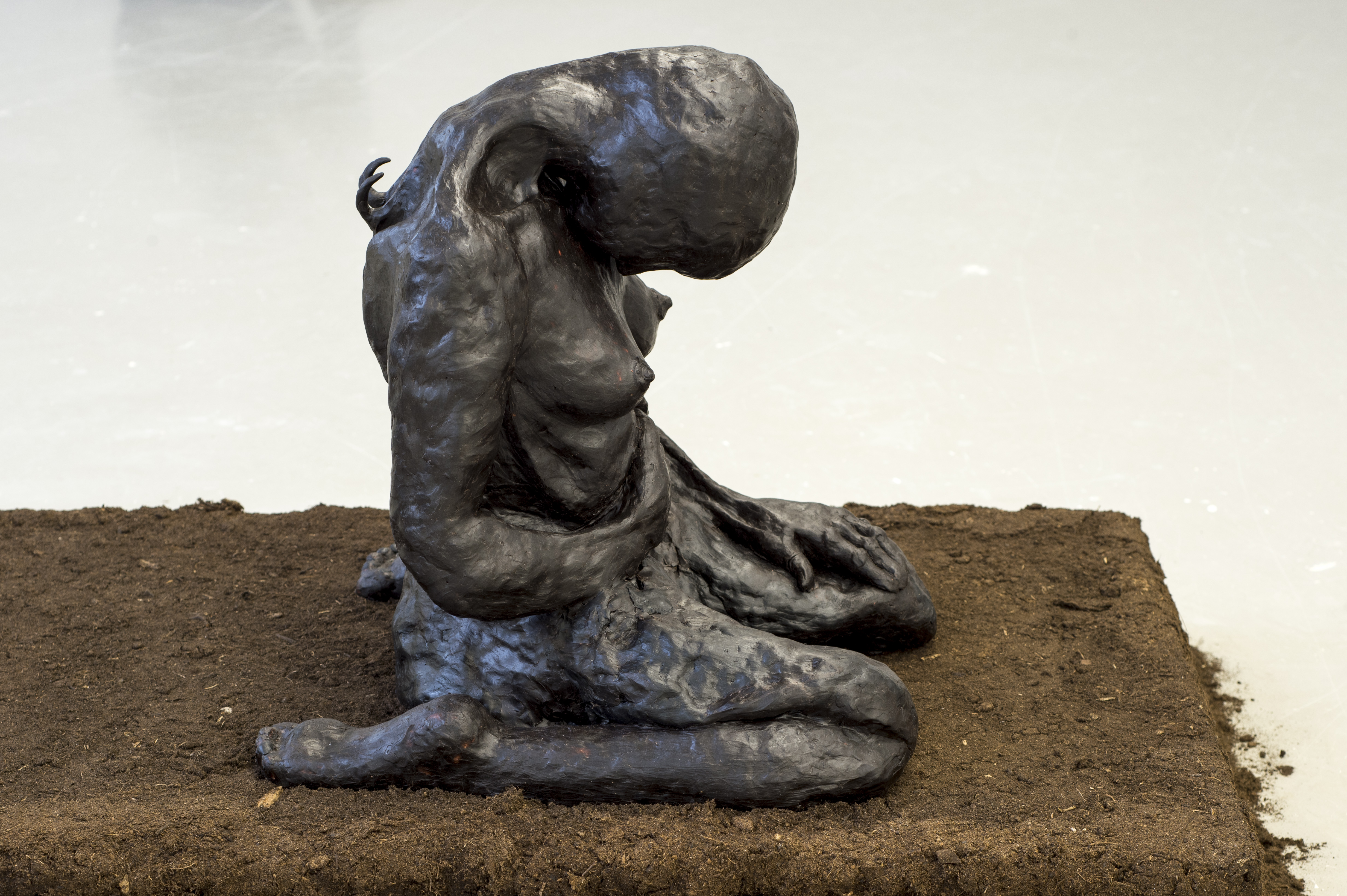 Veduta laterale della scultura