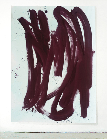 Untitled, 2016, Acrylic and pigment on canvas, 200 x 150 cm