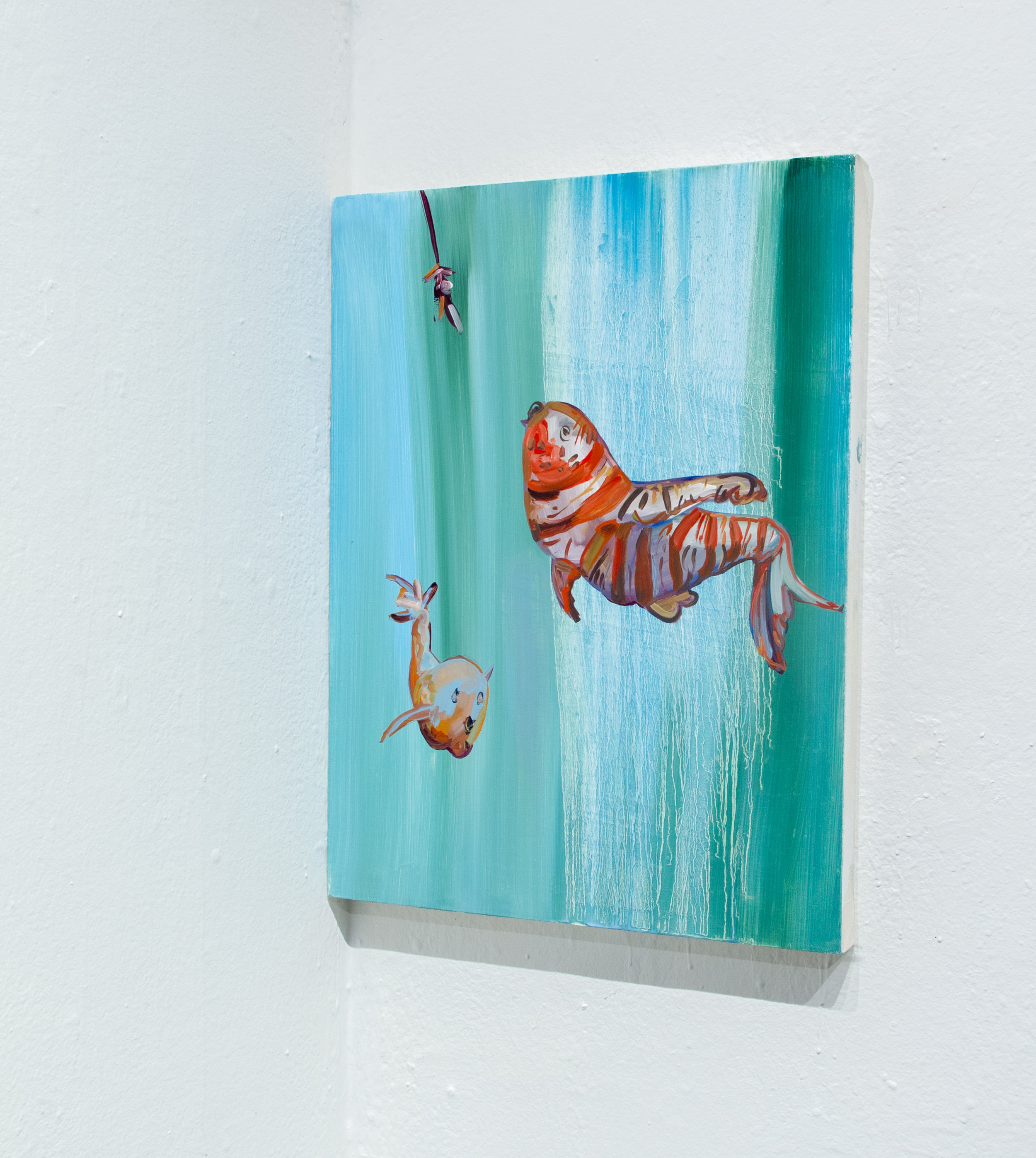Two Fish, 26 x 20 inches, oil on canvas