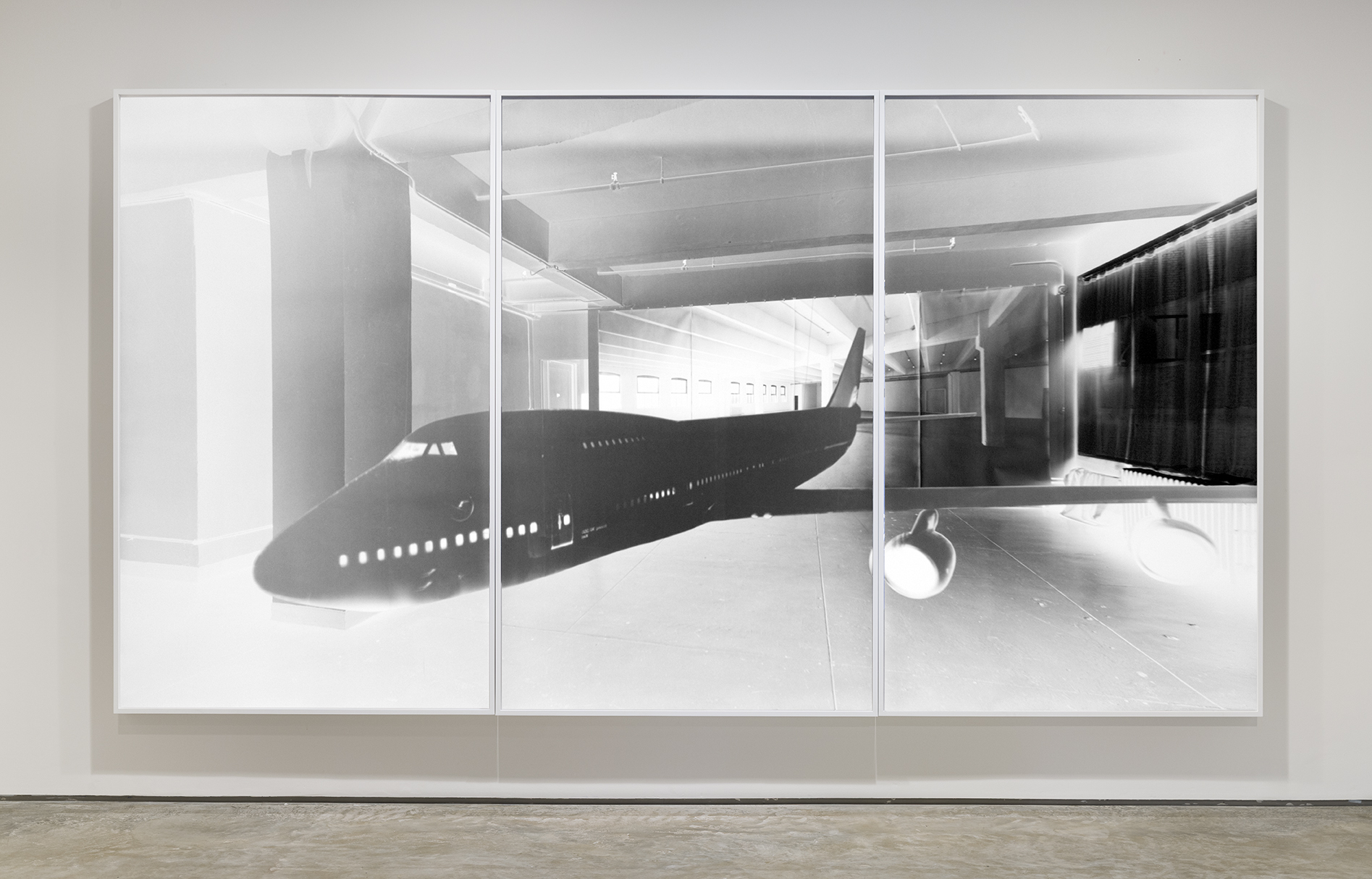 Vera Lutter, Studio, XXX: June 29 - July 18, 2006, 2006. Unique silver gelatin print, 91 1/2 x 168 inches. Photo by Etienne Frossard.