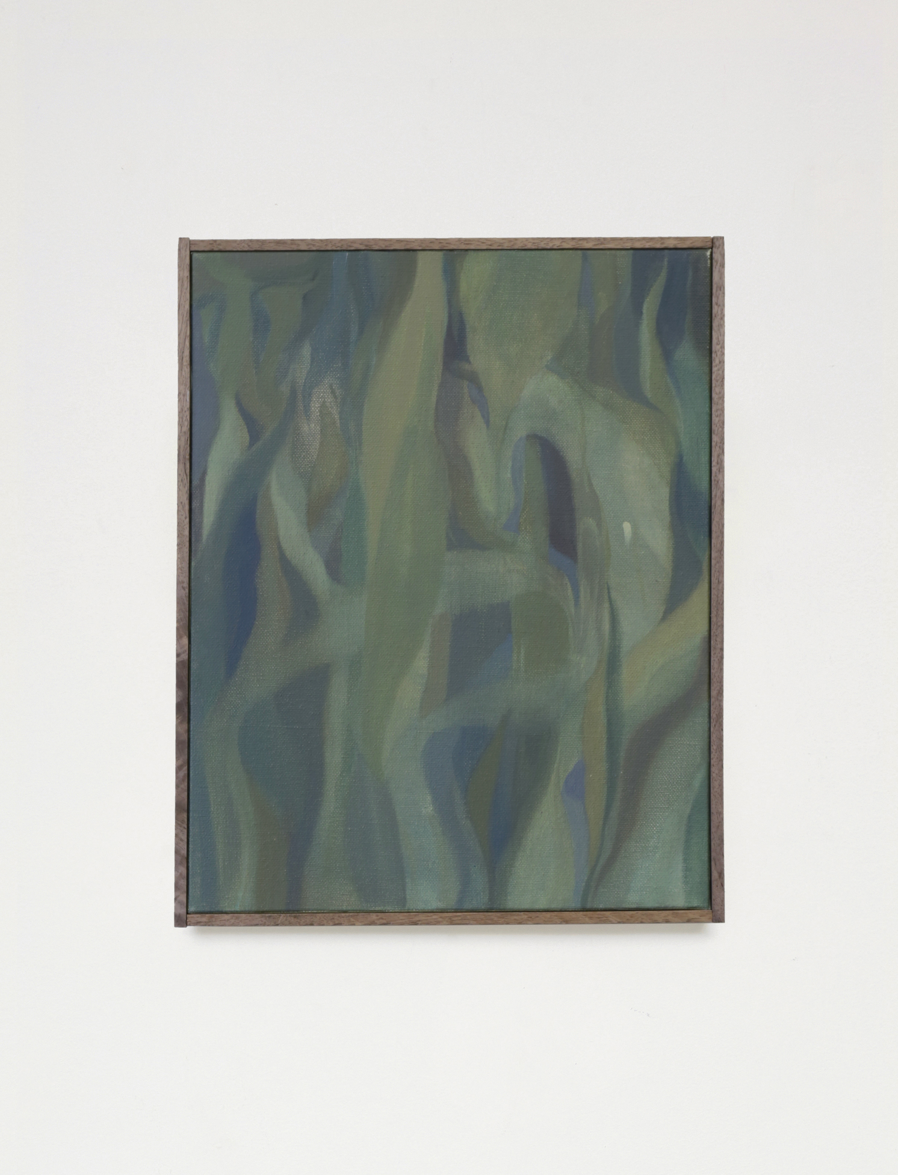 S37 (Green Leaves) in 1/4" walnut artist frame, 14.5 x 11.5," $125/wk