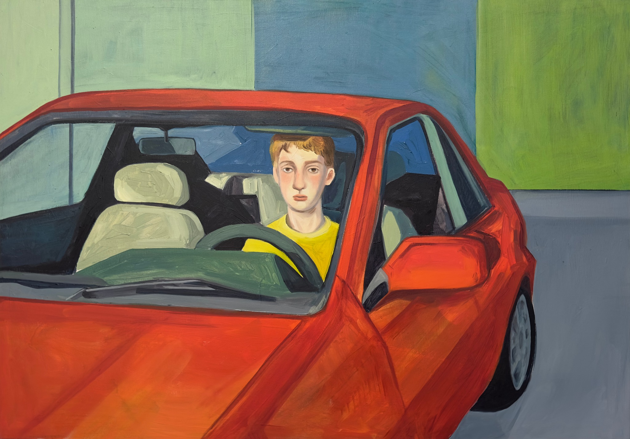 "Cojo el coche y me voy donde sea" 100x80cm. Oil on canvas. 2025