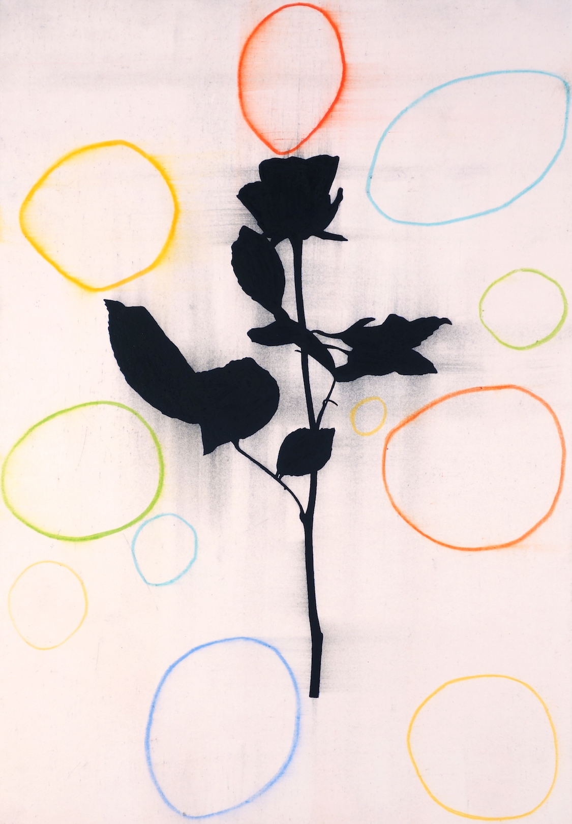 Untitled 2016, acrylic and color pencil on paper/aluminium, 36 x 25 cm, private collection