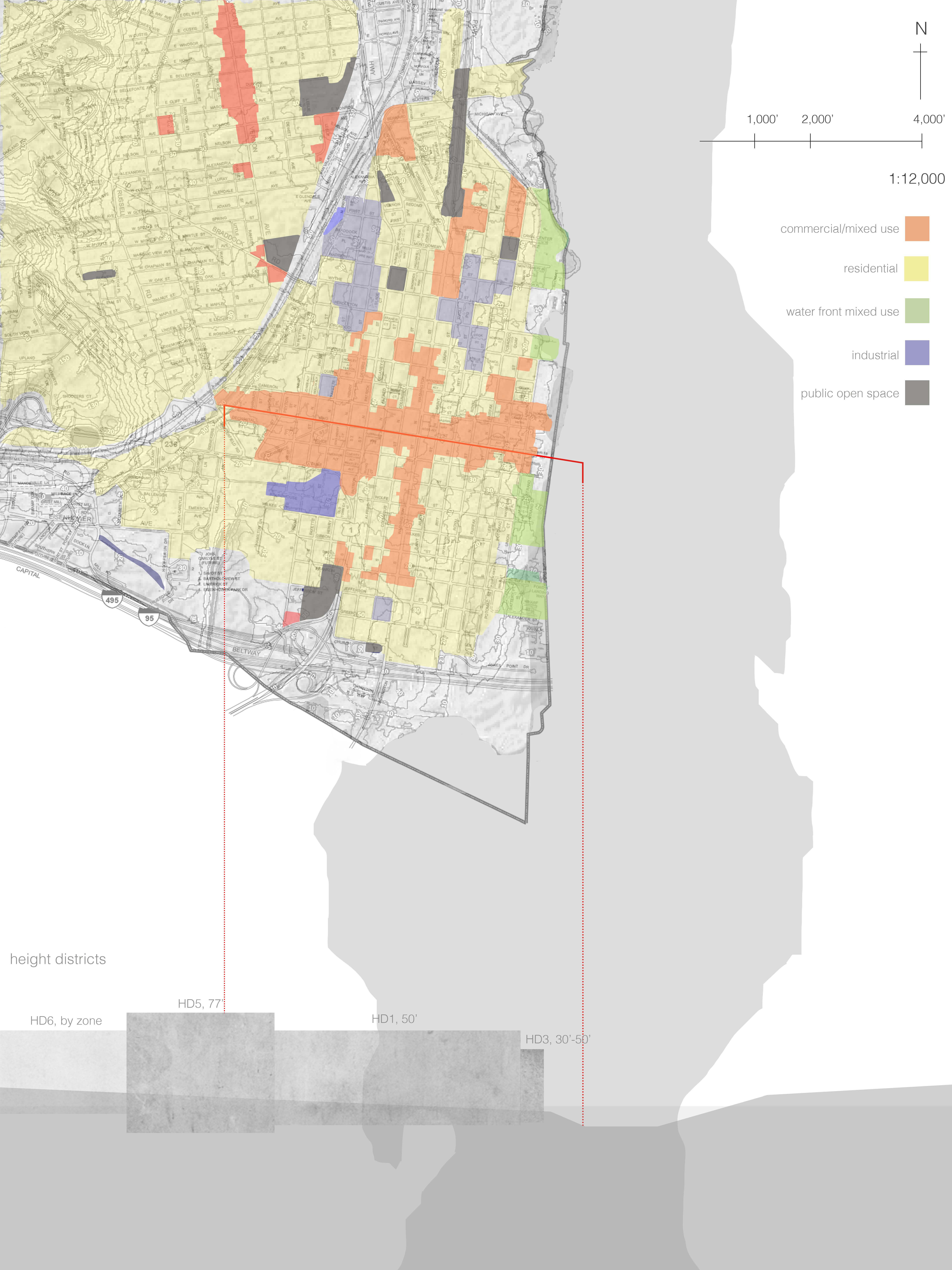 Current zoning map of Alexandria, VA.