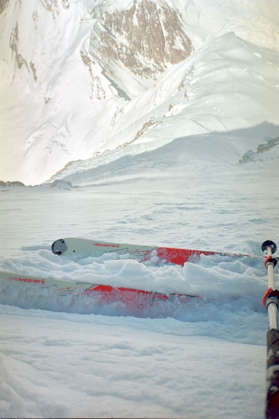 Skiing the NE ridge.