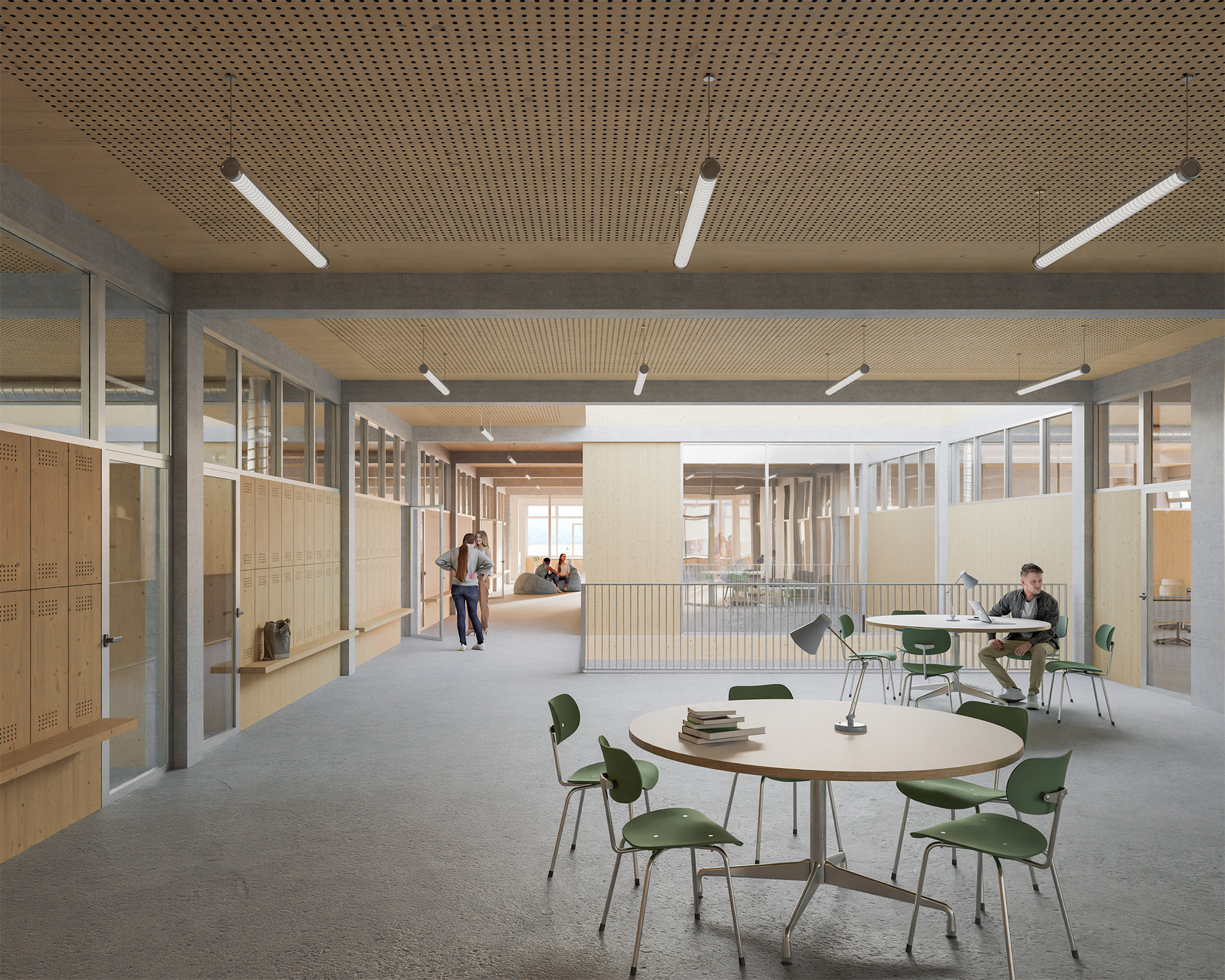 Neubau Kantonsschule Zimmerberg Au, Wädenswil / wettbewerb / gebhard/hoffmann architektur