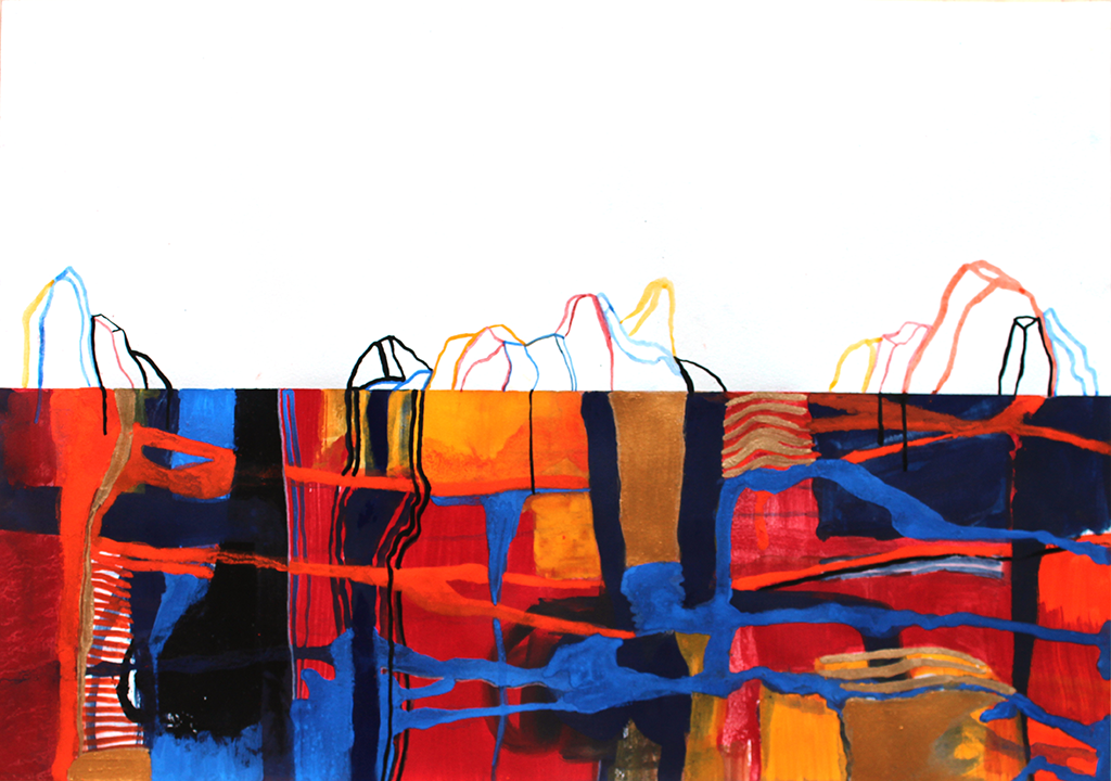 INTUIÇÃO, PIGMENTO SOBRE PAPEL, 42X60CM, 2016