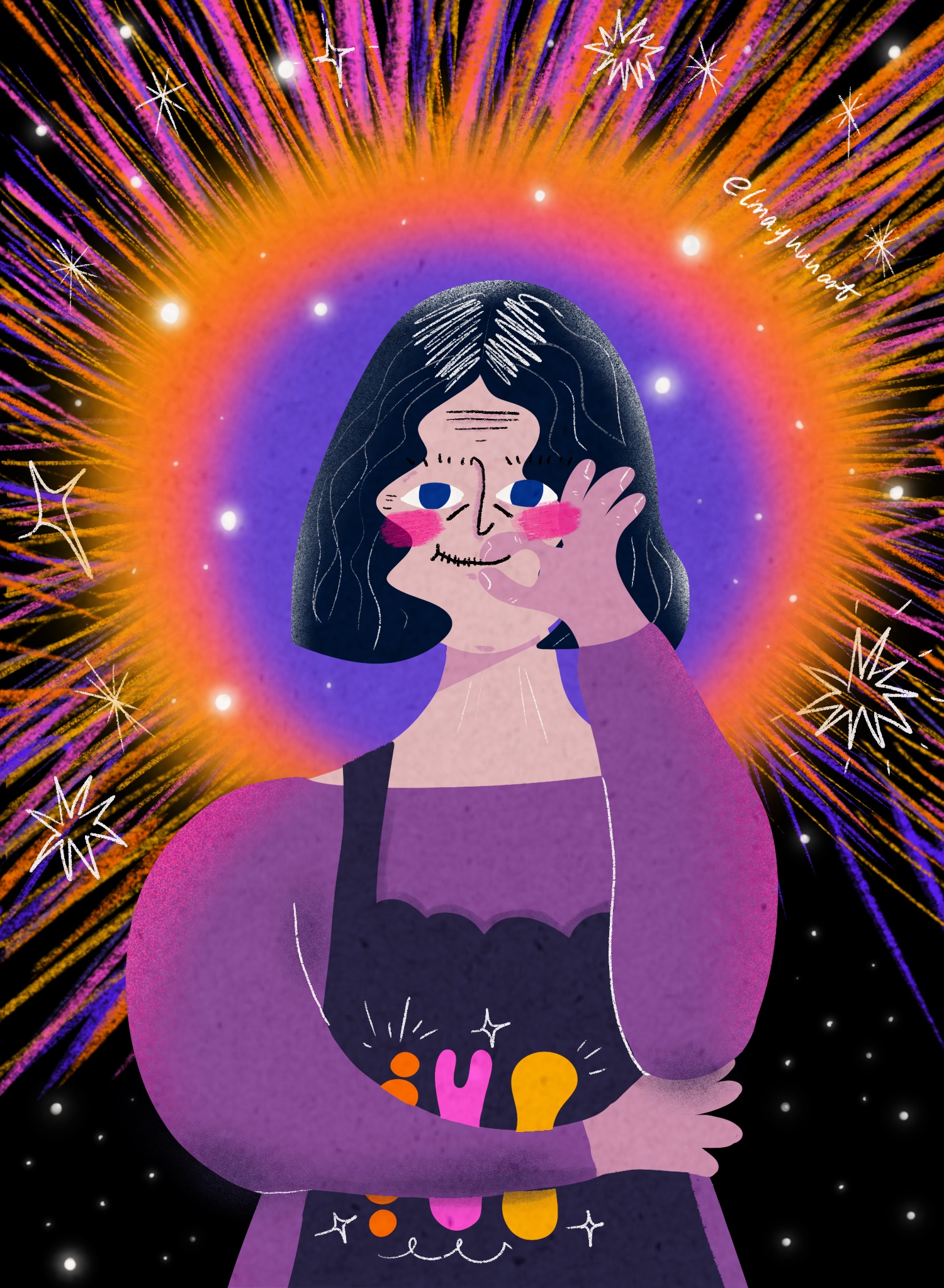 Secret.(Personal project) This illustration was inspired by the article from "I Had My First Orgasm at 52" from "The Ethel".