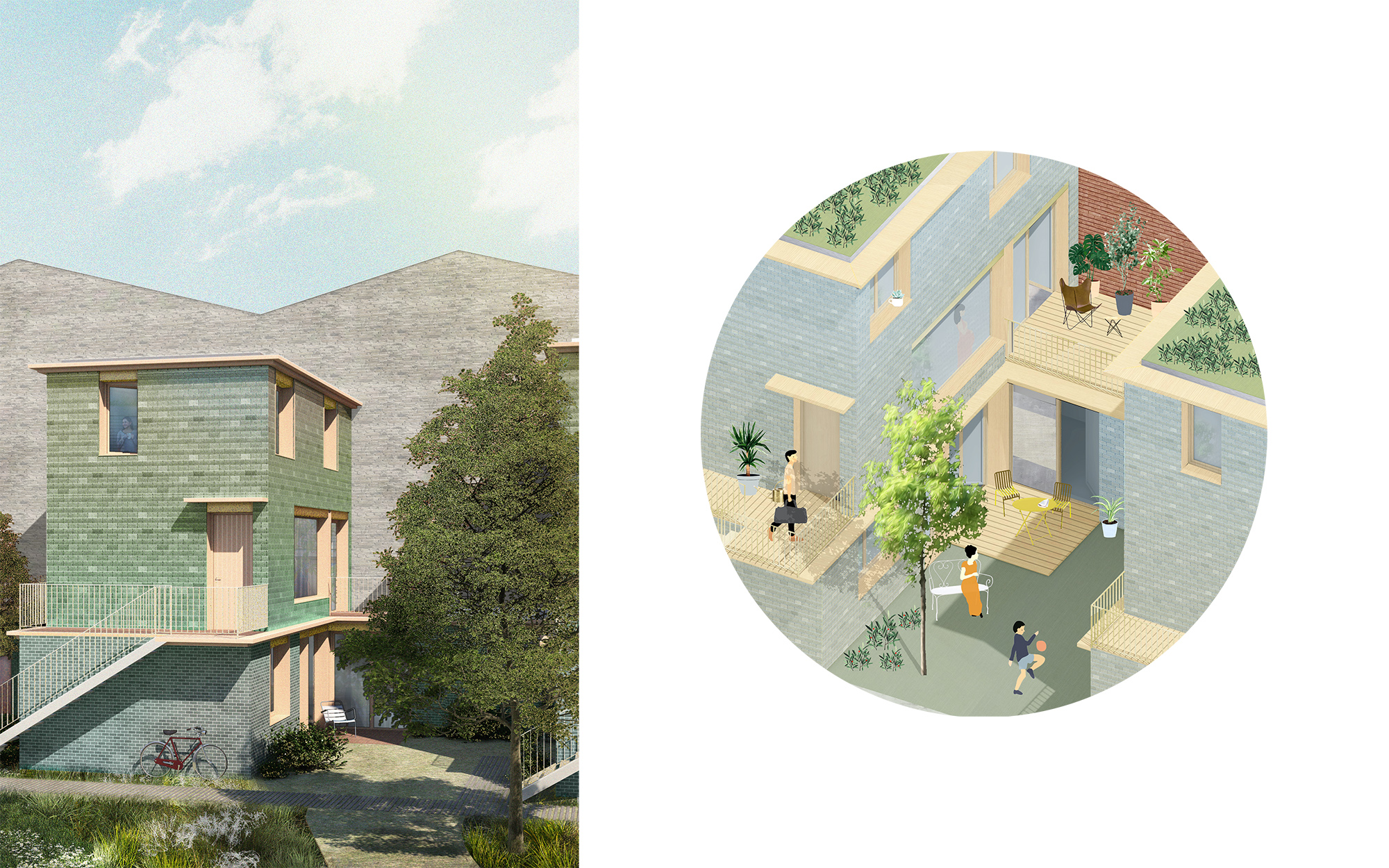 Vues détaillées des maisons de ville
