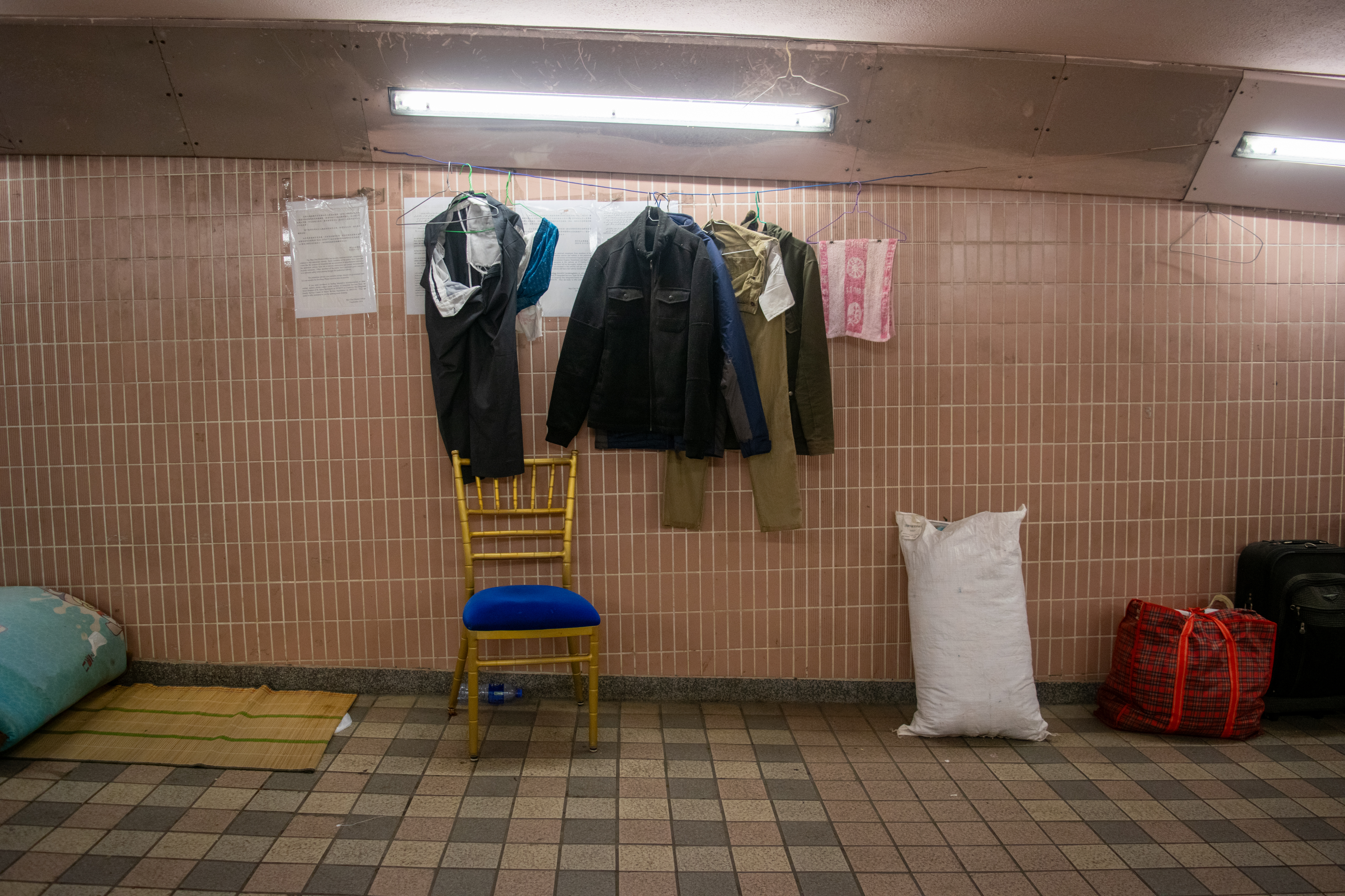 Túnel del metro, donde viven muchas personas en situación de calle