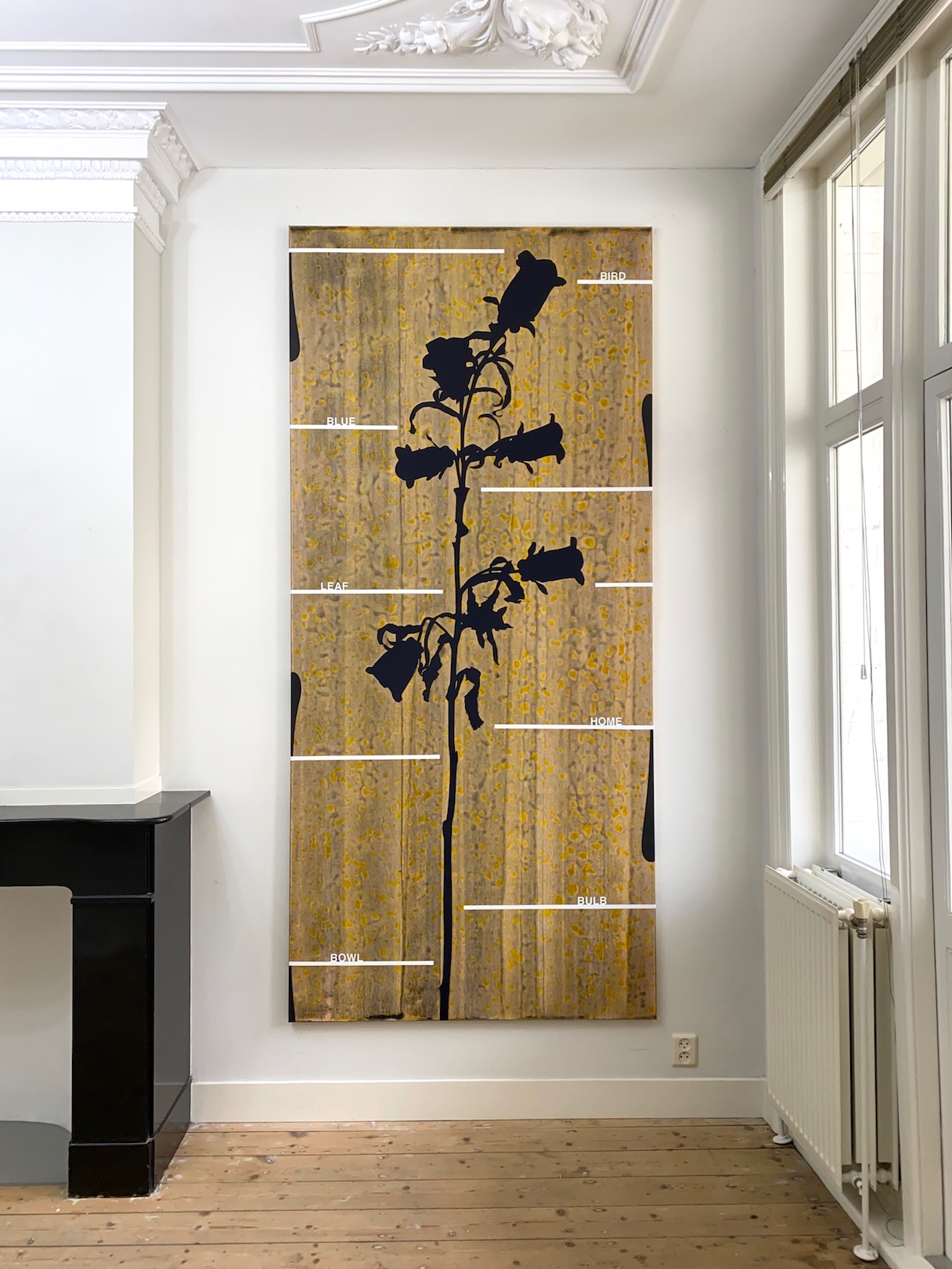 Untitled 2022, acrylic on canvas, 250 x 115 cm